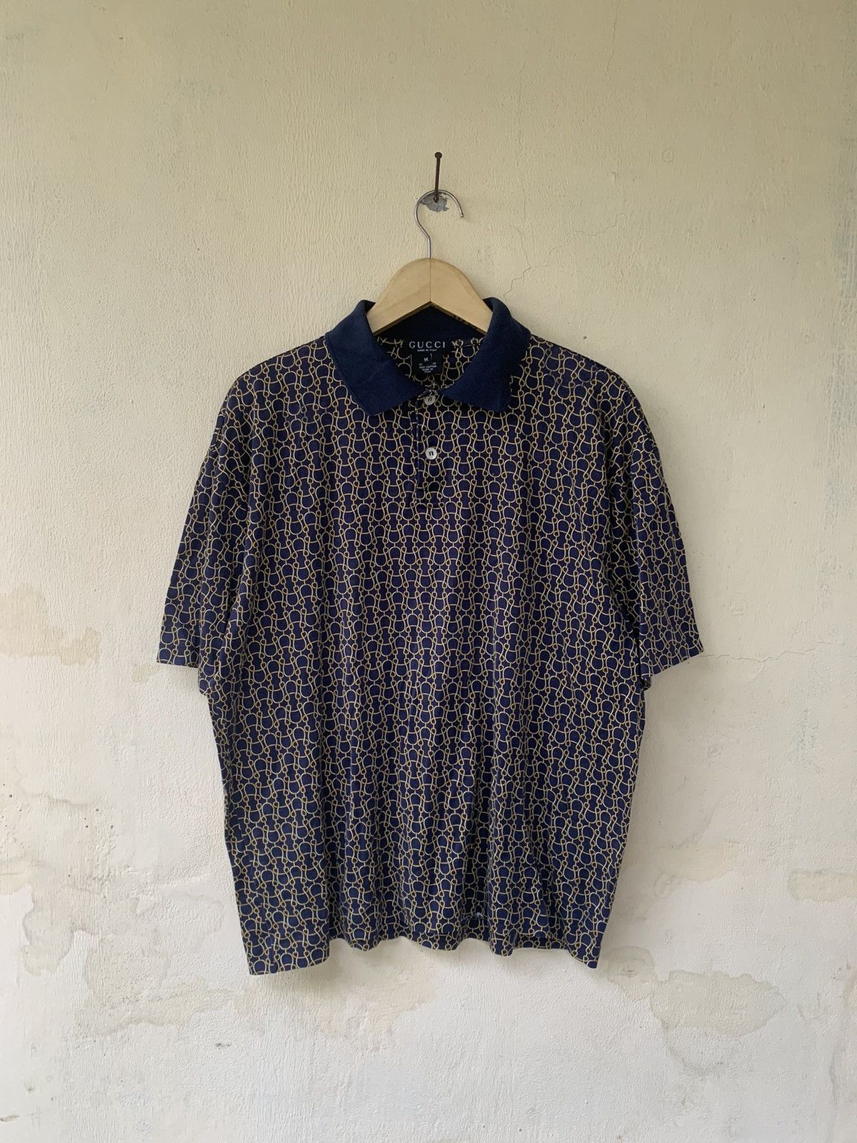 Gucci Vintage Gucci By Tom Ford Chain Polo Shirt Size US M / EU 48-50 / 2 - 1 Thumbnail
