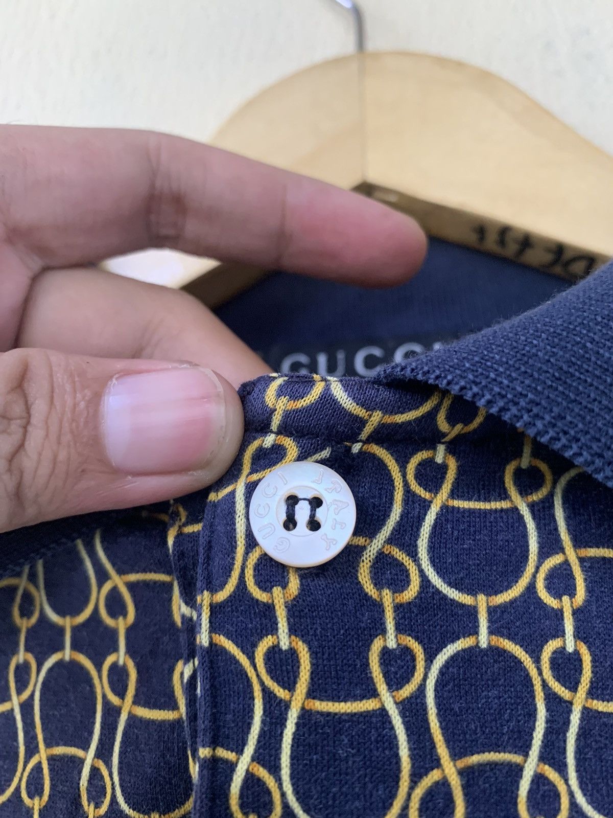 Gucci Vintage Gucci By Tom Ford Chain Polo Shirt Size US M / EU 48-50 / 2 - 3 Thumbnail