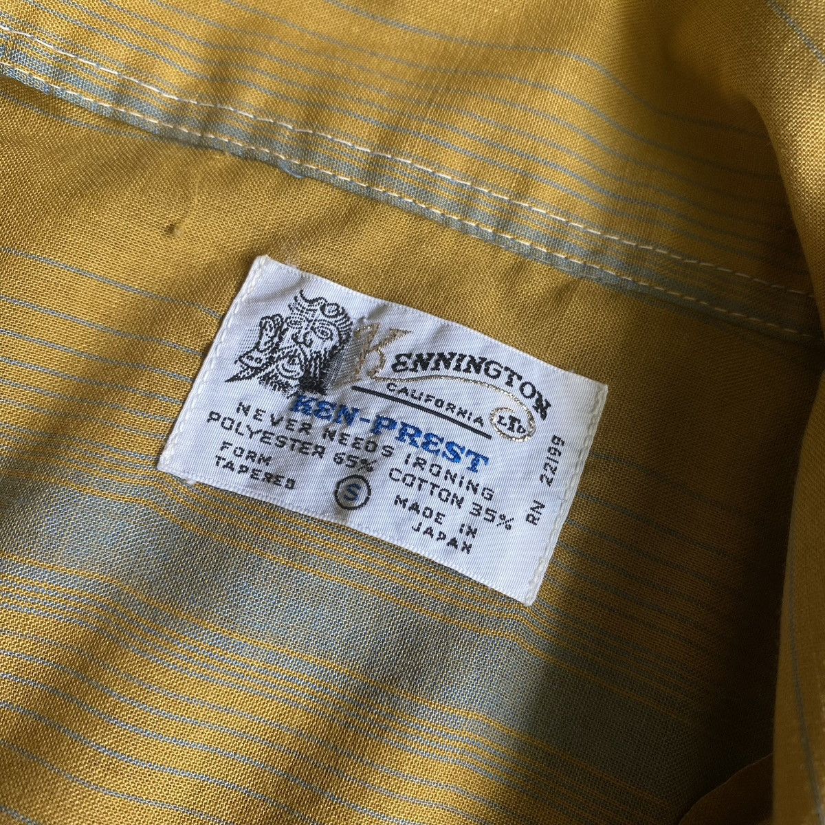 Kennington Ltd. Vintage 1960s Kennington Striped Japan Button Up S/S Shirt Size US S / EU 44-46 / 1 - 3 Thumbnail