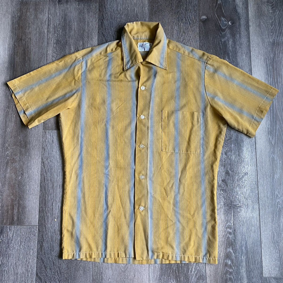 Kennington Ltd. Vintage 1960s Kennington Striped Japan Button Up S/S Shirt Size US S / EU 44-46 / 1 - 1 Thumbnail
