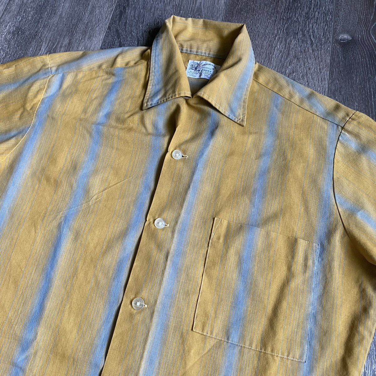 Kennington Ltd. Vintage 1960s Kennington Striped Japan Button Up S/S Shirt Size US S / EU 44-46 / 1 - 2 Thumbnail