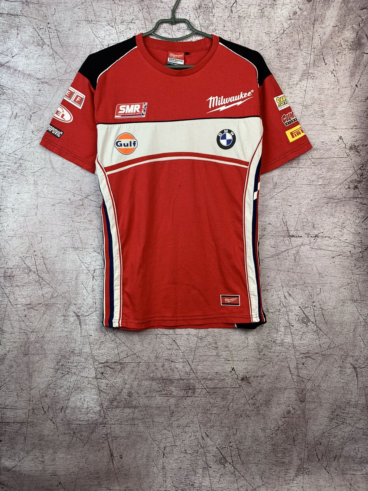 BMW × Vintage Vintage Bmw Milwaukee Racing Motosport Clinton T-shirt Size US S / EU 44-46 / 1 - 1 Thumbnail