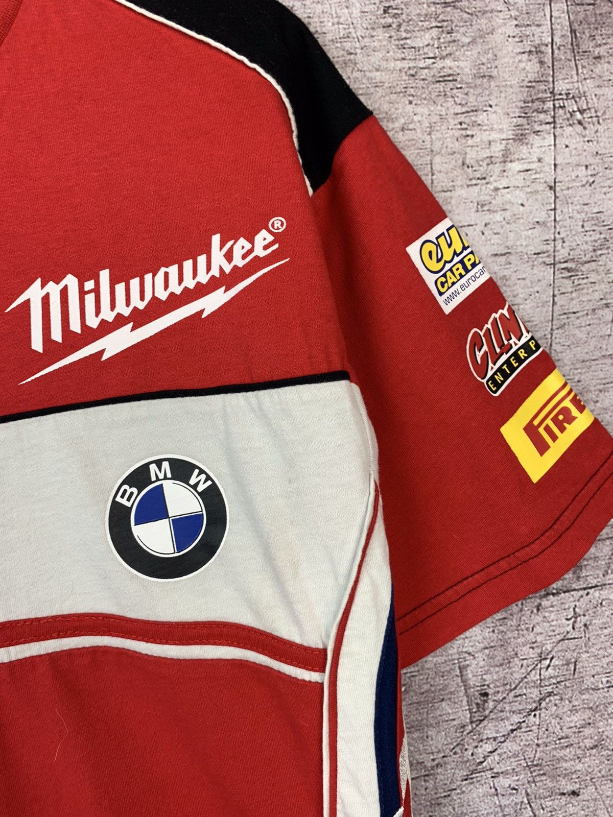 BMW × Vintage Vintage Bmw Milwaukee Racing Motosport Clinton T-shirt Size US S / EU 44-46 / 1 - 6 Thumbnail