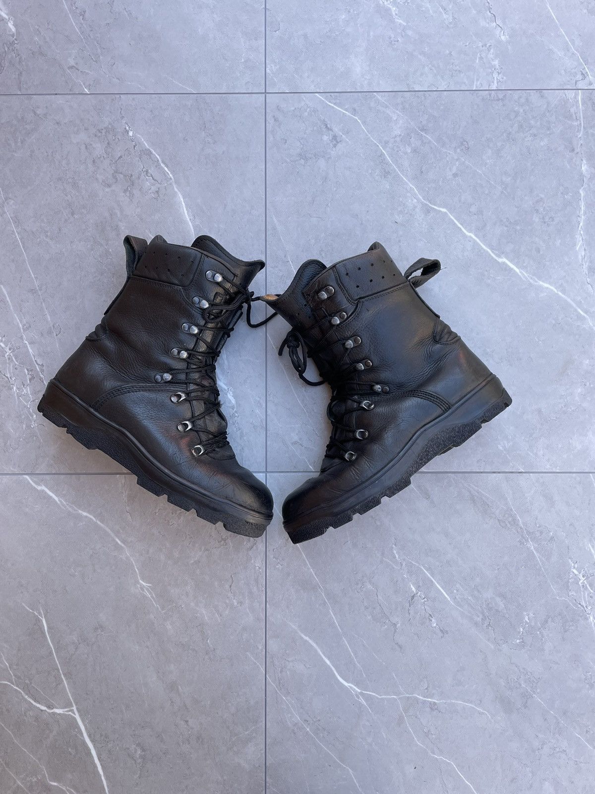 Vintage 1970s Vintage Military Black Leather Combat Boots Size US 9 / EU 42 - 2 Thumbnail
