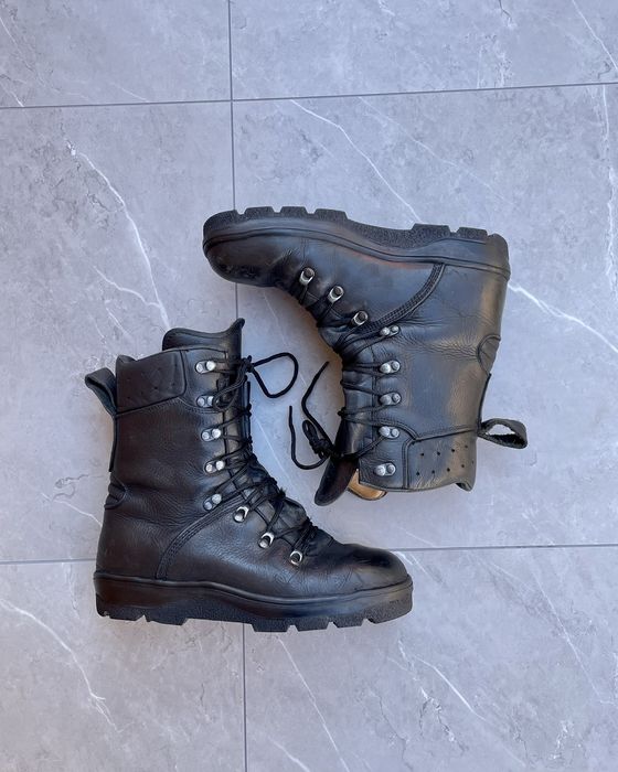 Vintage 1970s Vintage Military Black Leather Combat Boots | Grailed