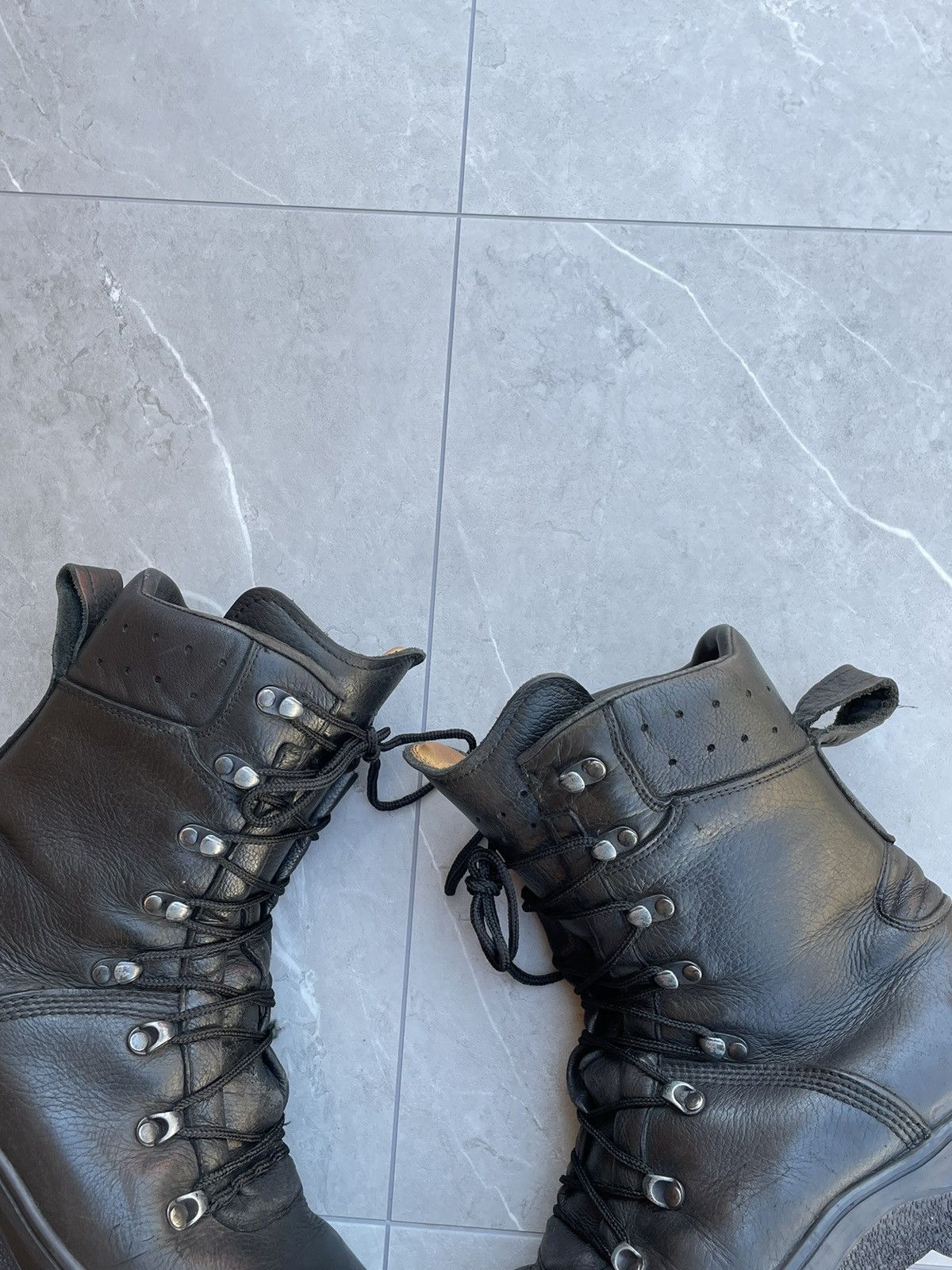 Vintage 1970s Vintage Military Black Leather Combat Boots Size US 9 / EU 42 - 10 Thumbnail