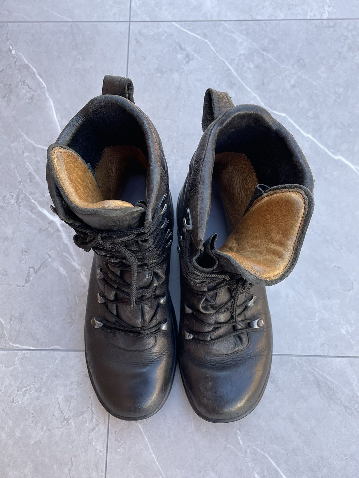 Vintage 1970s Vintage Military Black Leather Combat Boots Size US 9 / EU 42 - 3 Thumbnail