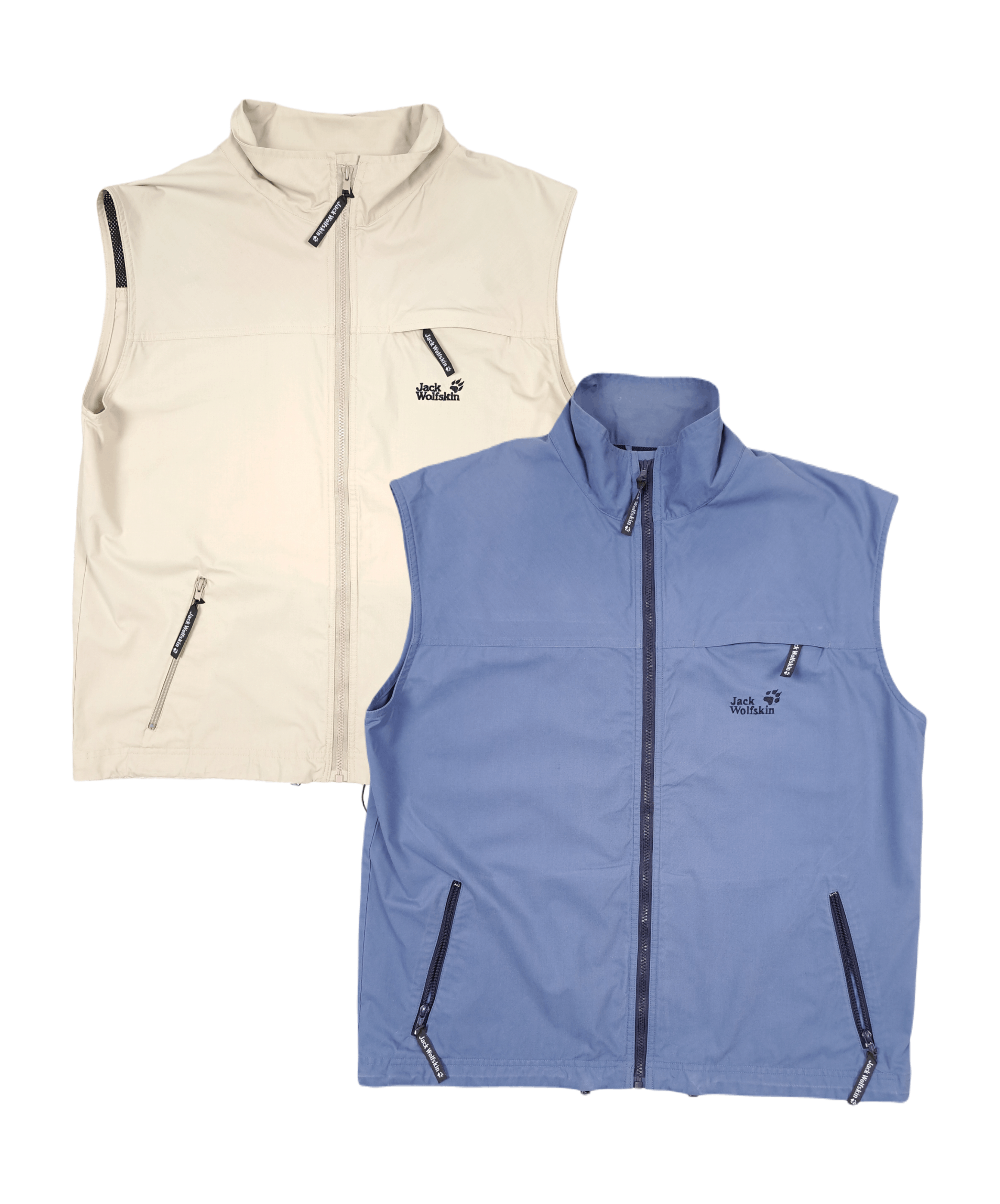 Jack Wolfskin × Vintage 💎 Bundle of 2 Jack Wolfskins Outdoor Vest Beige Blue y2k Size US XL / EU 56 / 4 - 1 Thumbnail