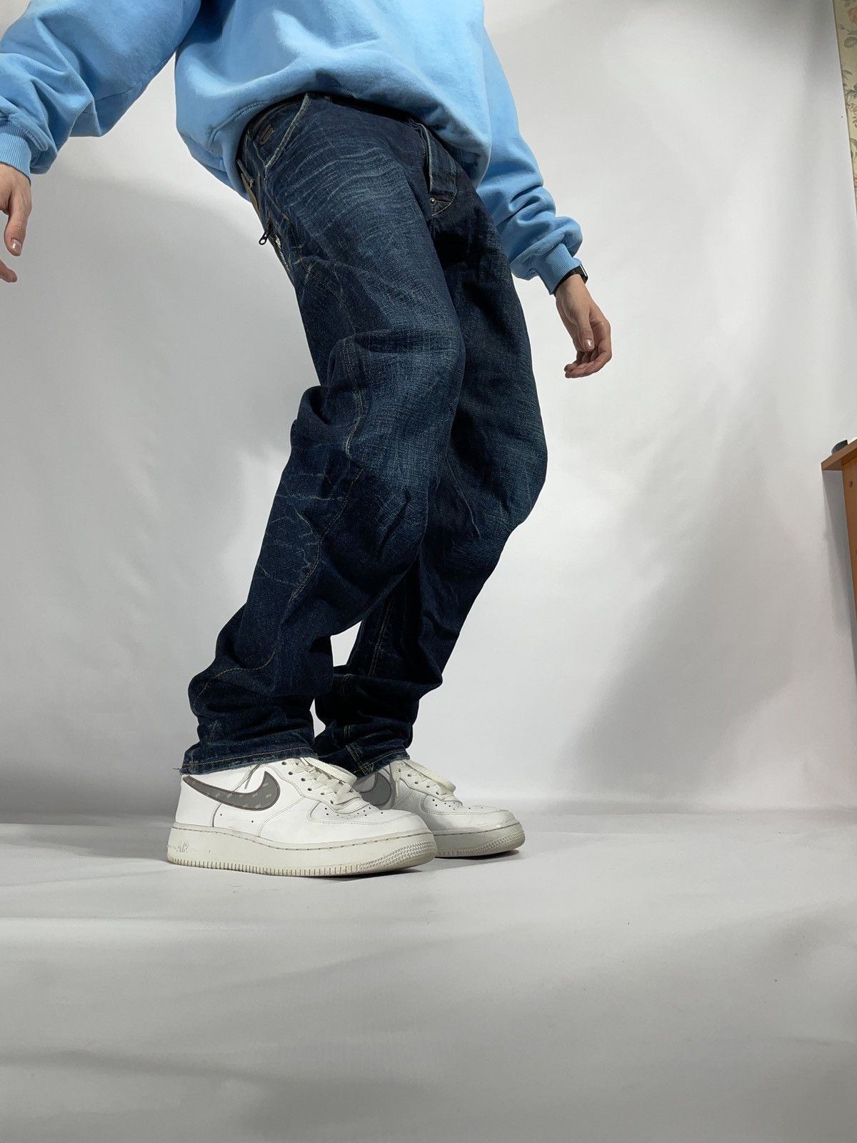 G-Star × Vintage Vintage G-star raw blue denim skinny rap banan leg jeans Size US 33 - 21 Thumbnail