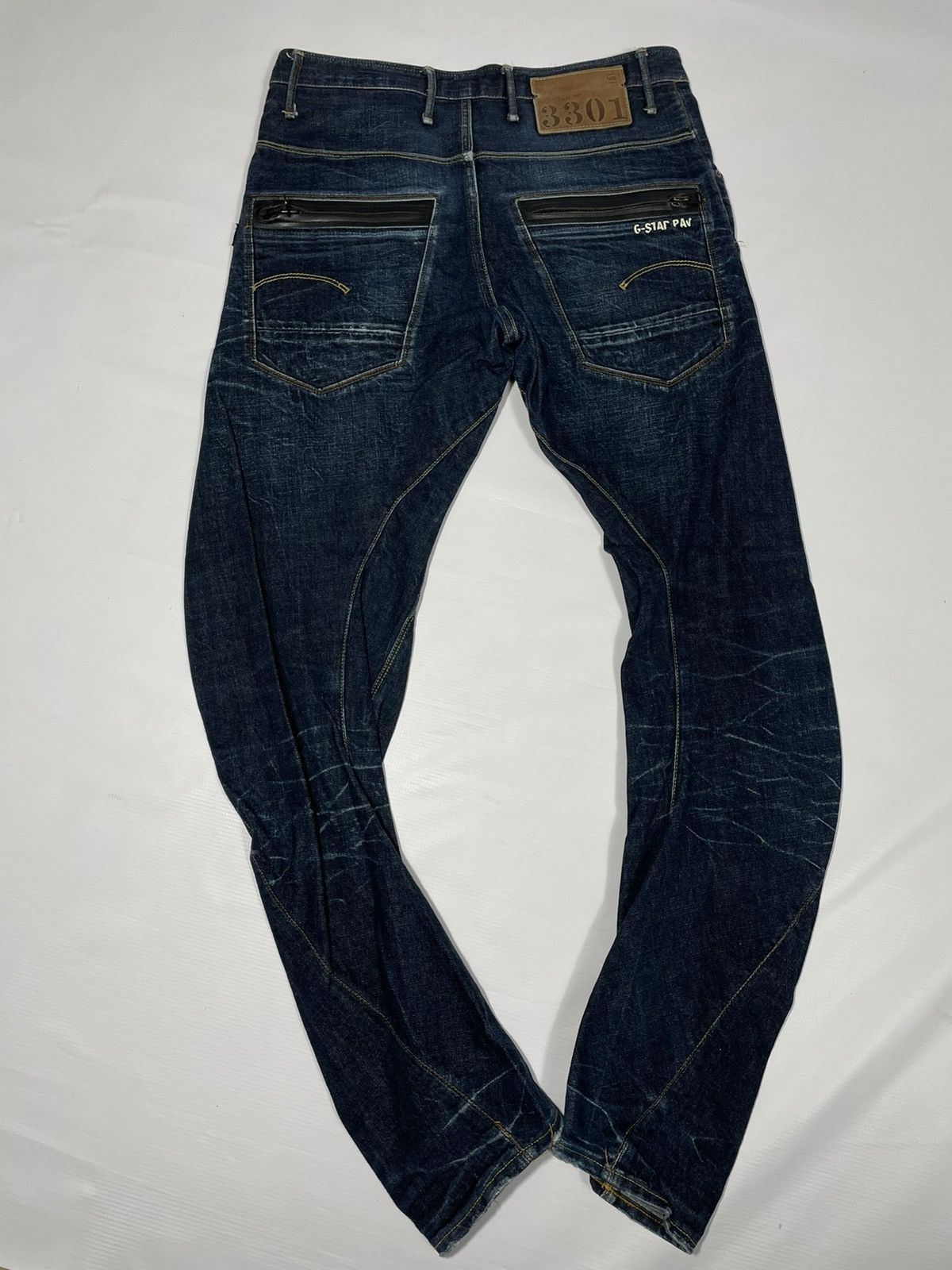 G-Star × Vintage Vintage G-star raw blue denim skinny rap banan leg jeans Size US 33 - 5 Thumbnail