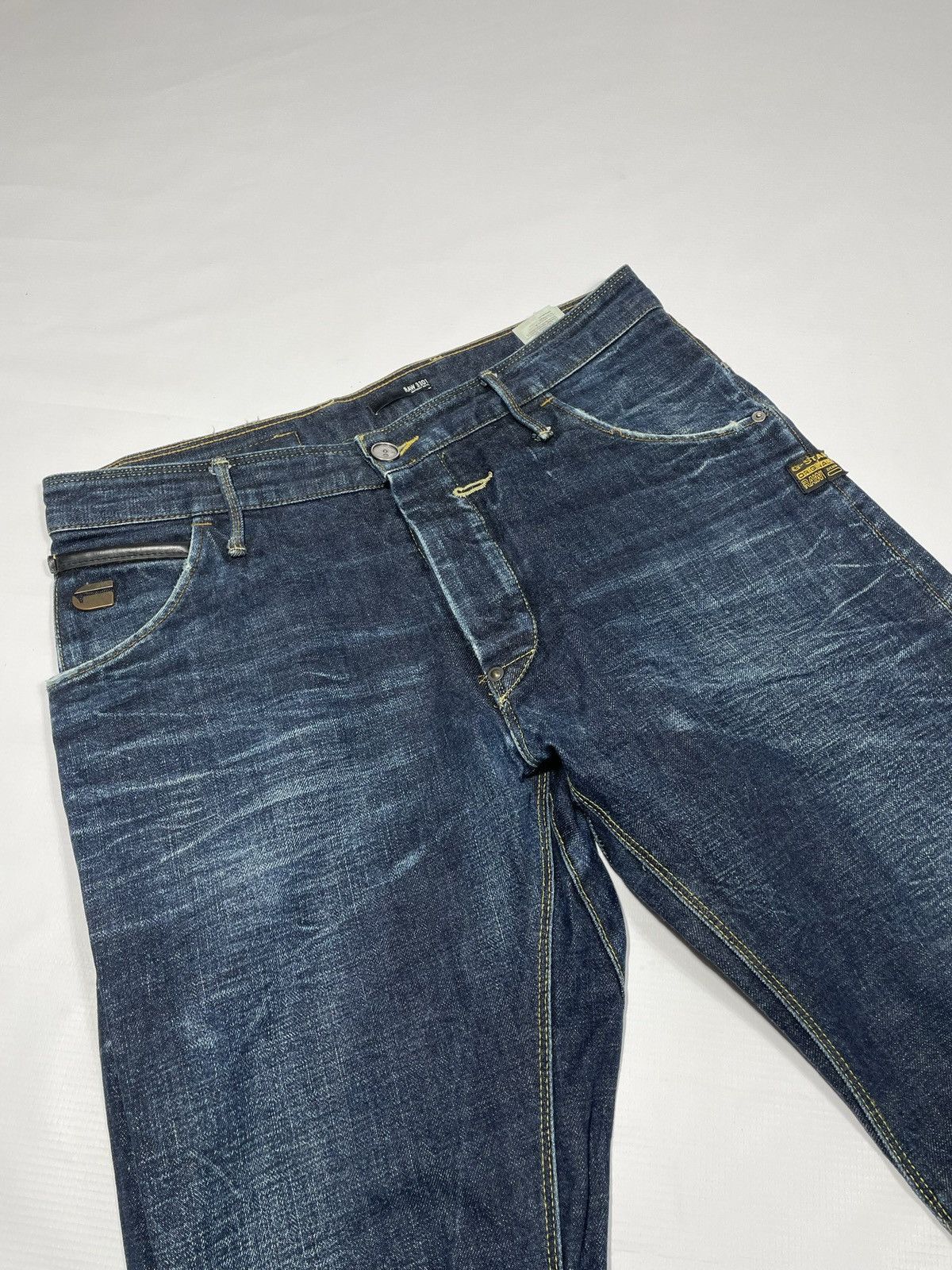 G-Star × Vintage Vintage G-star raw blue denim skinny rap banan leg jeans Size US 33 - 12 Thumbnail