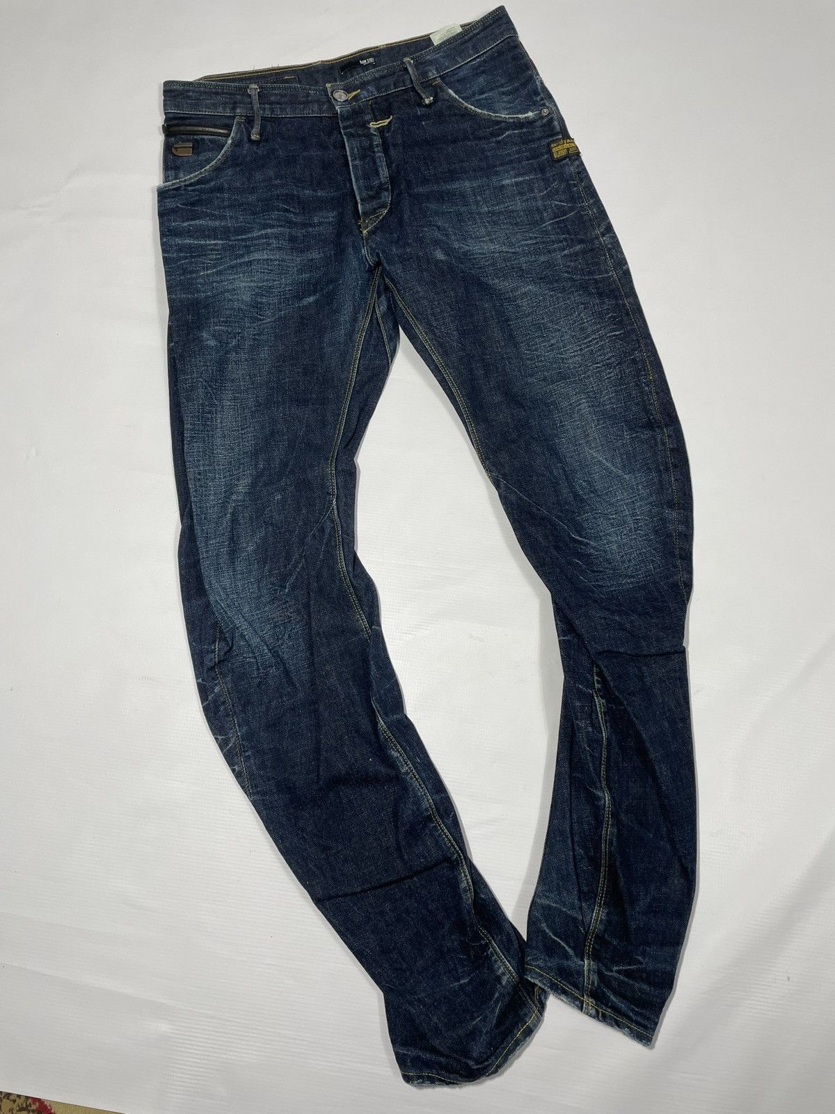 G-Star × Vintage Vintage G-star raw blue denim skinny rap banan leg jeans Size US 33 - 11 Thumbnail