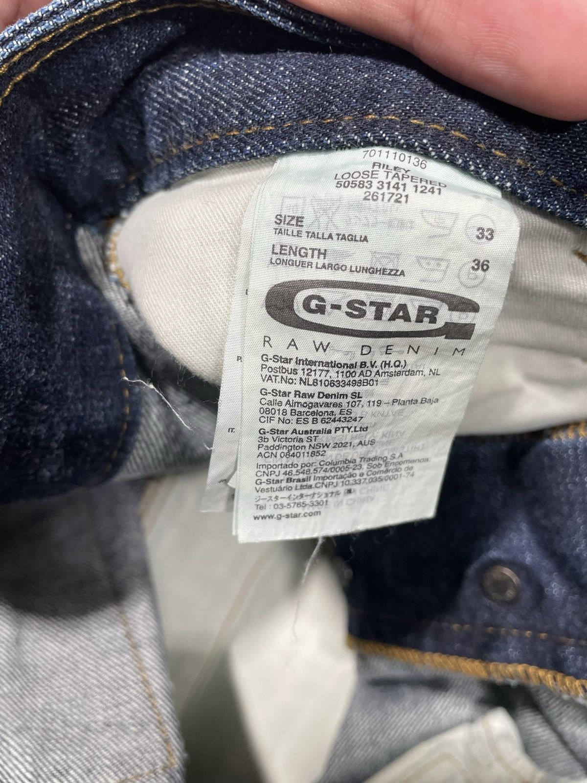 G-Star × Vintage Vintage G-star raw blue denim skinny rap banan leg jeans Size US 33 - 15 Thumbnail