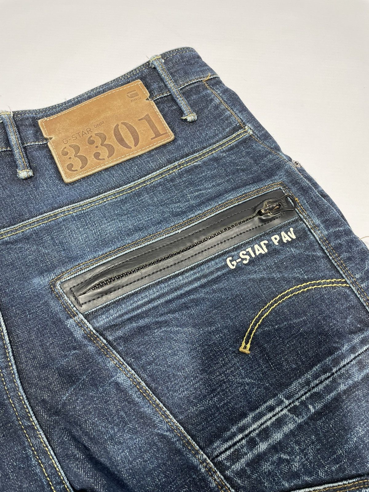 G-Star × Vintage Vintage G-star raw blue denim skinny rap banan leg jeans Size US 33 - 10 Thumbnail