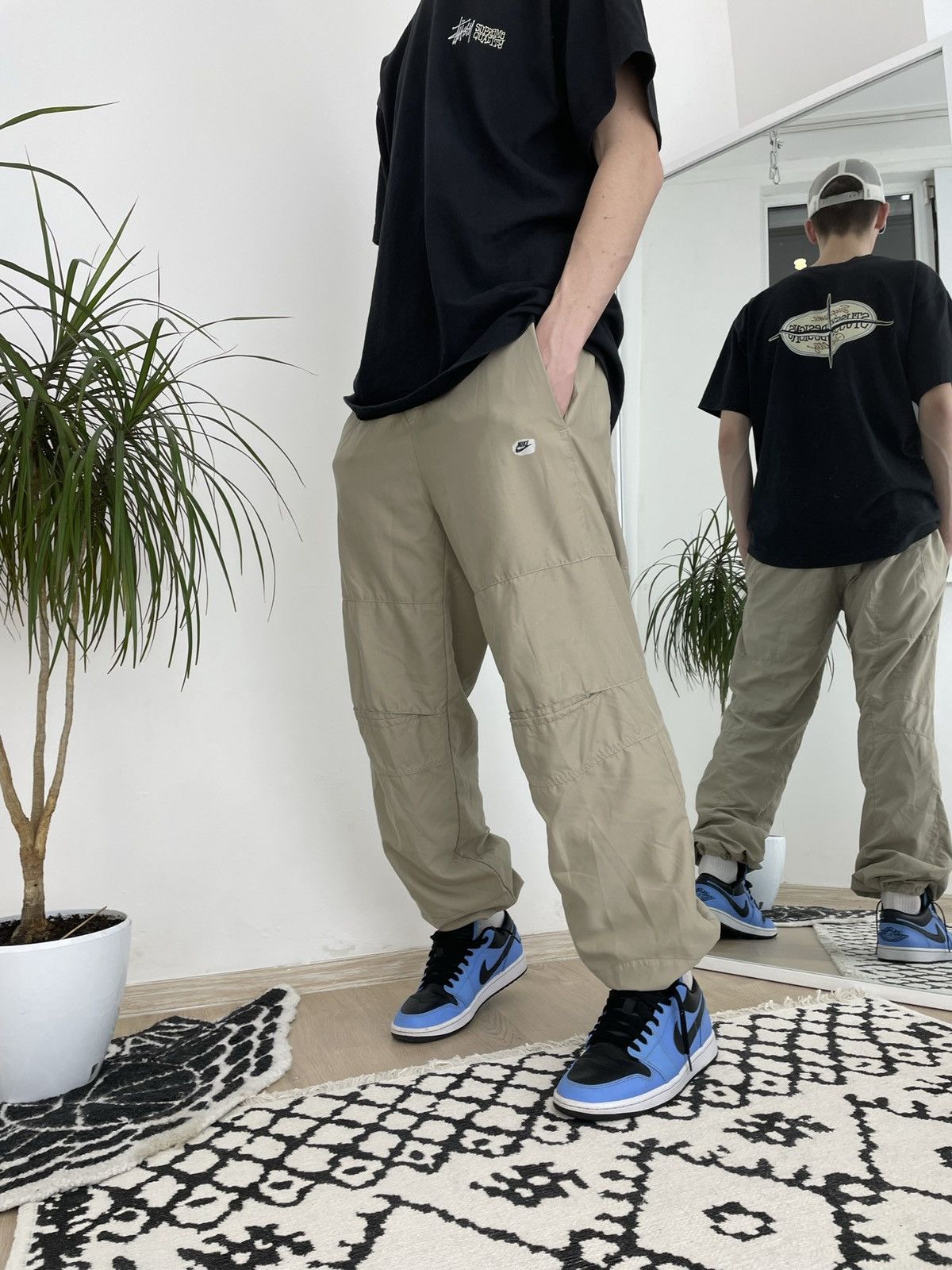 Nike × Vintage Vintage Nike track pants double knee Size US 33 - 10 Thumbnail