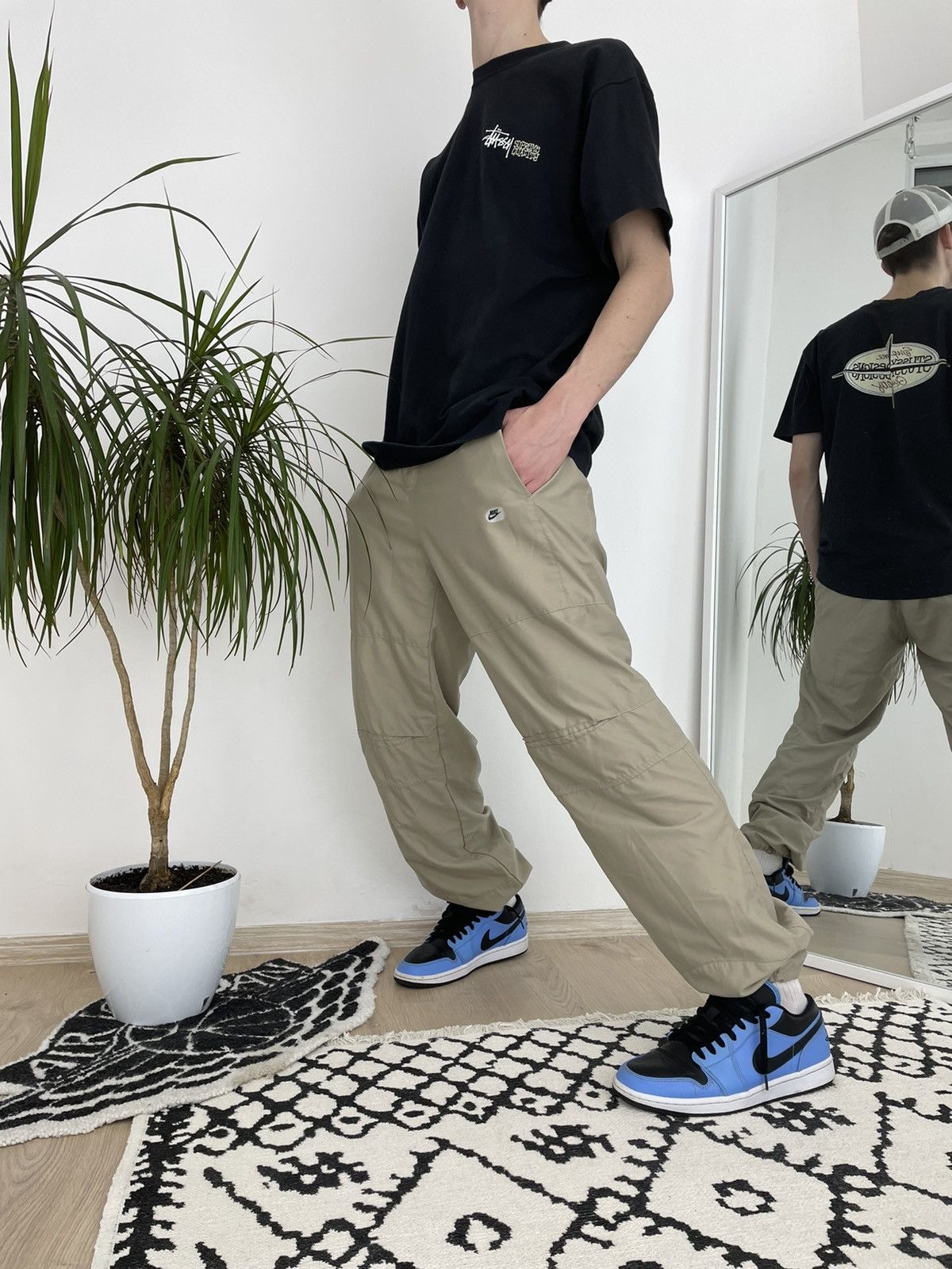 Nike × Vintage Vintage Nike track pants double knee Size US 33 - 15 Thumbnail