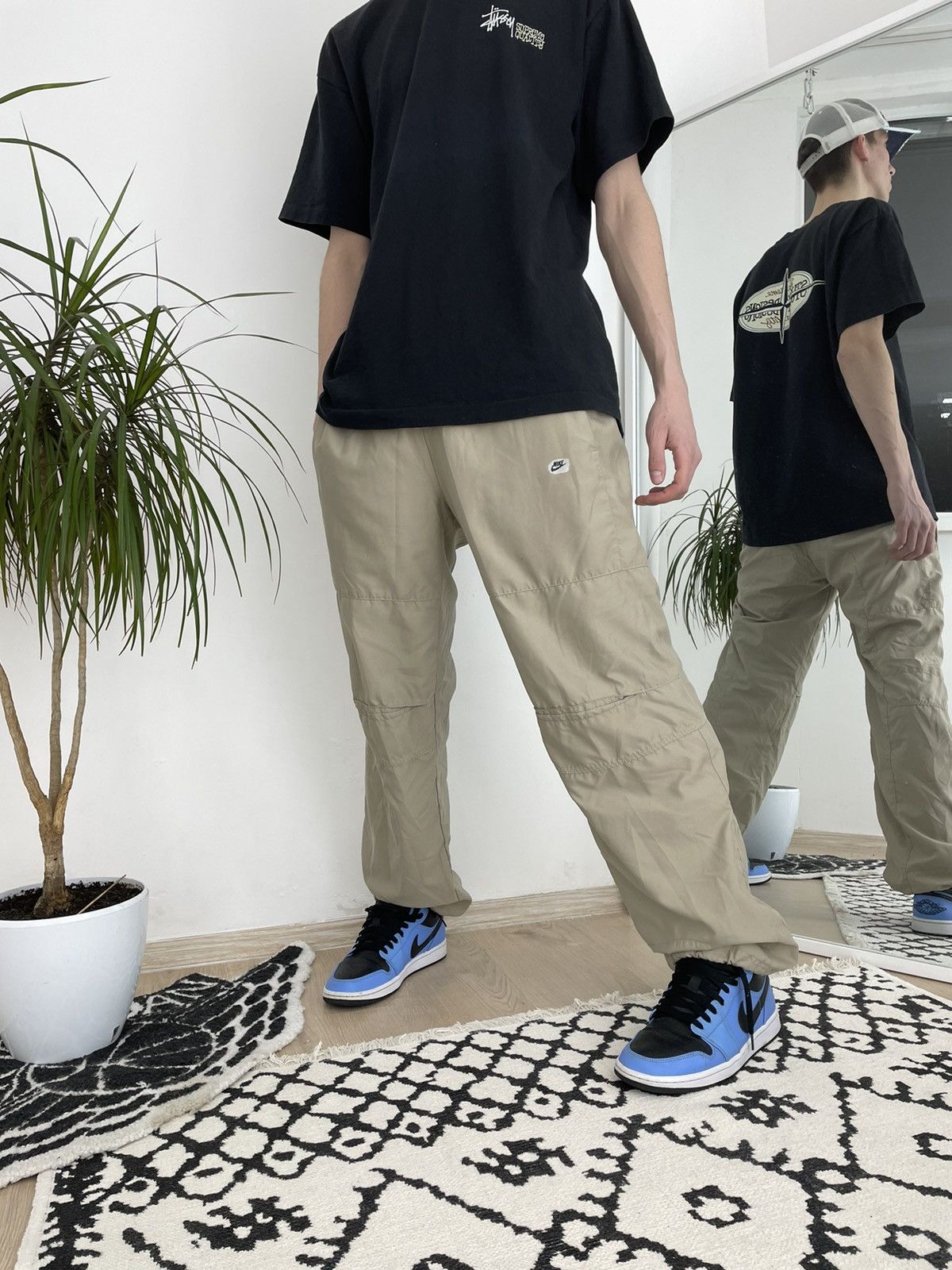 Nike × Vintage Vintage Nike track pants double knee Size US 33 - 13 Thumbnail