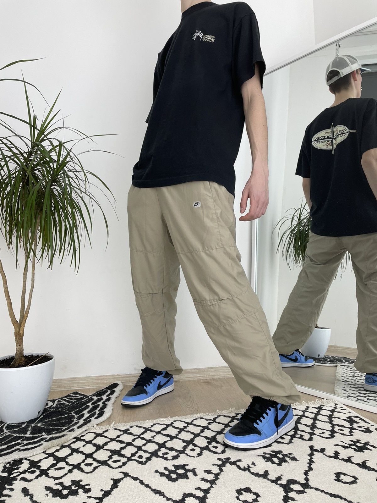Nike × Vintage Vintage Nike track pants double knee Size US 33 - 3 Thumbnail