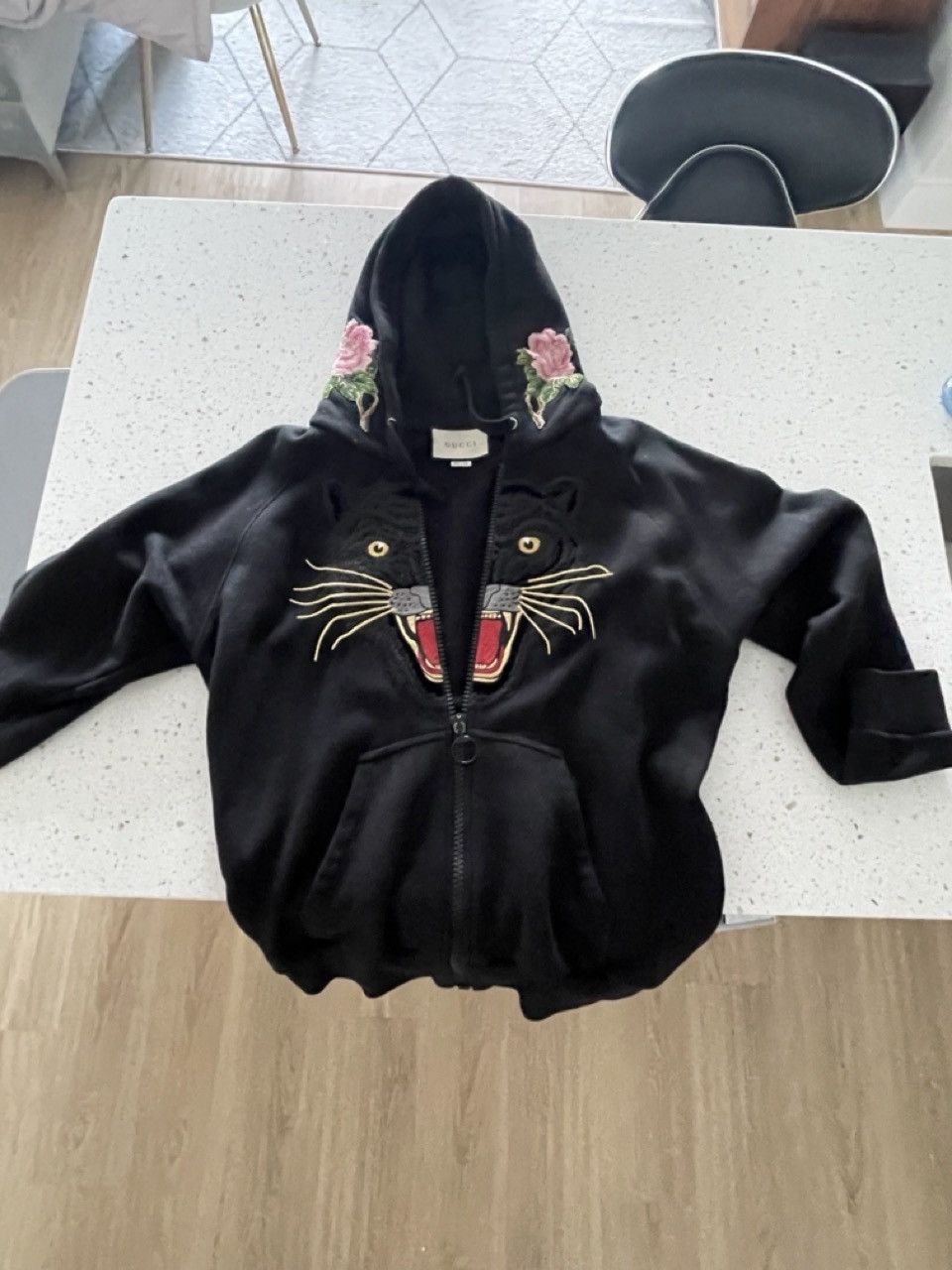 Gucci Gucci Panther Embroidered Hoodie Size US S / EU 44-46 / 1 - 4 Thumbnail