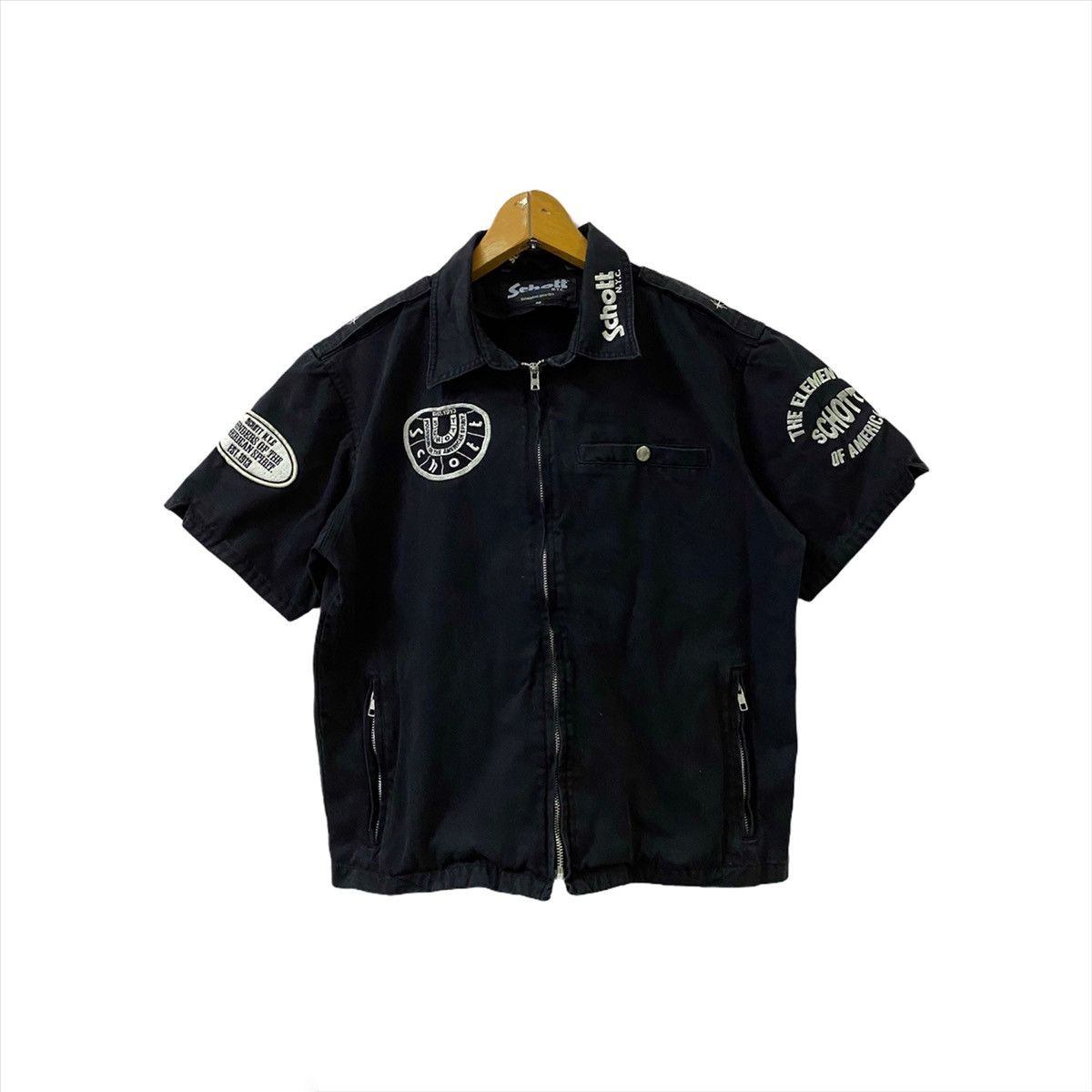 Schott × Vintage Schott Bros NYC Short Sleeve Camp Collar Shirt Size US S / EU 44-46 / 1 - 2 Thumbnail