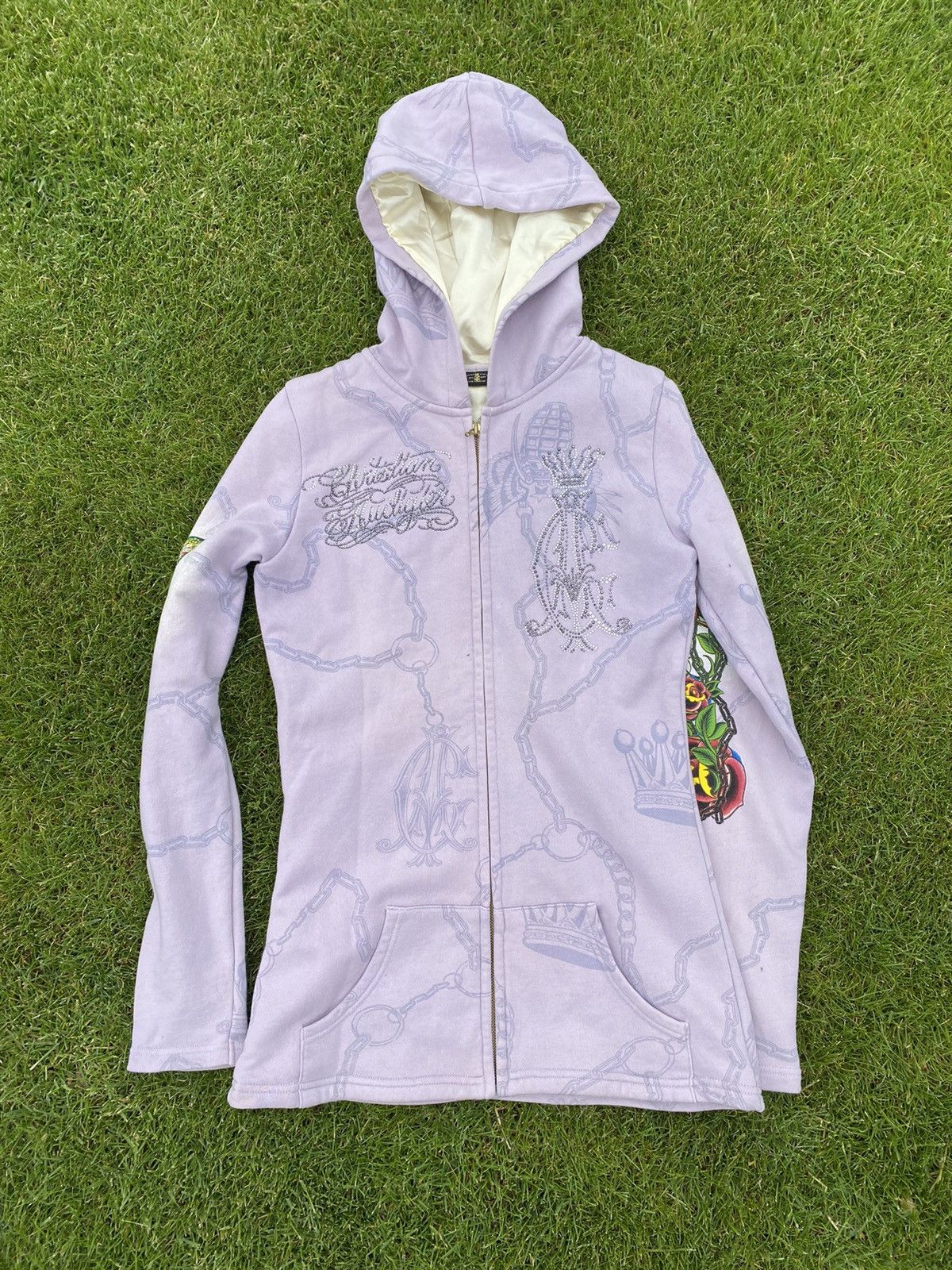 Christian Audigier Women’s Christian Audiger Vintage zip Hoodie Size ONE SIZE - 1 Thumbnail