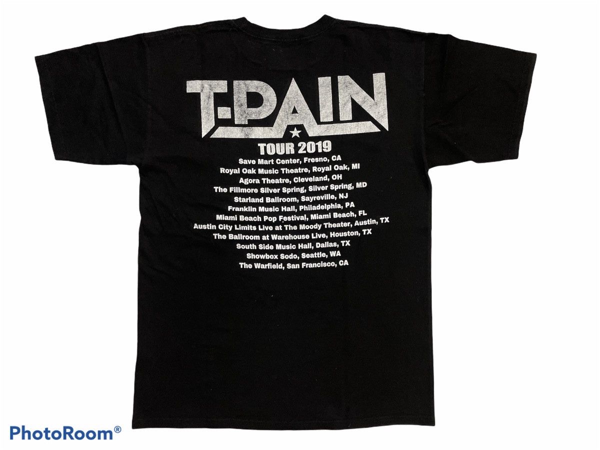 Band Tees Tour 2019 T-Pain Single Singer Rap Tees Size US M / EU 48-50 / 2 - 2 Thumbnail