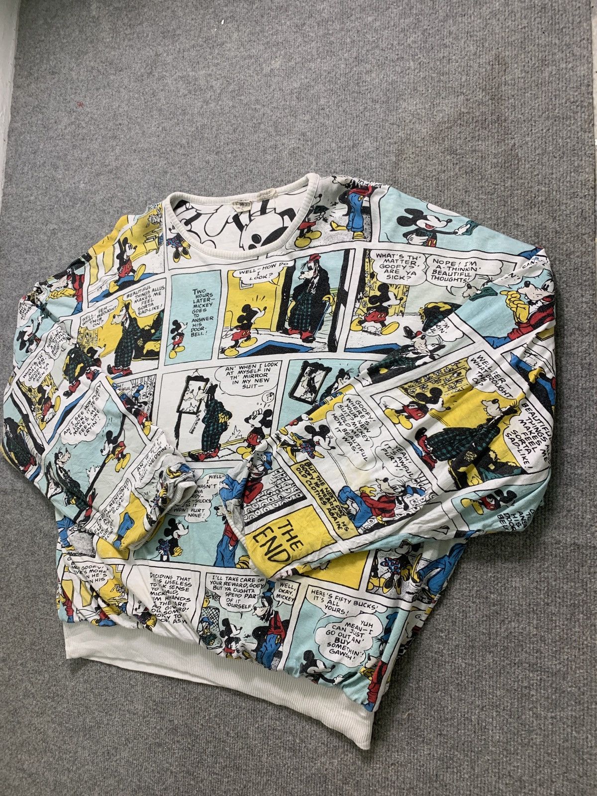 If Six Was Nine × Vintage Rare! Vintage Mickey Mouse Comic Print Reversible Sweatshirt Size US L / EU 52-54 / 3 - 2 Thumbnail