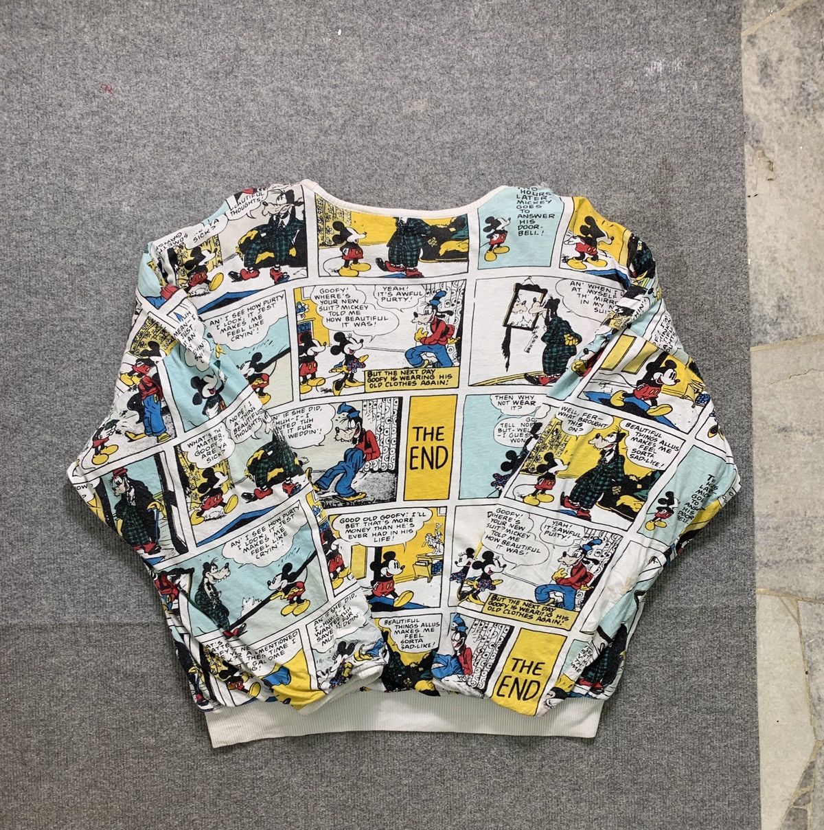 If Six Was Nine × Vintage Rare! Vintage Mickey Mouse Comic Print Reversible Sweatshirt Size US L / EU 52-54 / 3 - 10 Thumbnail