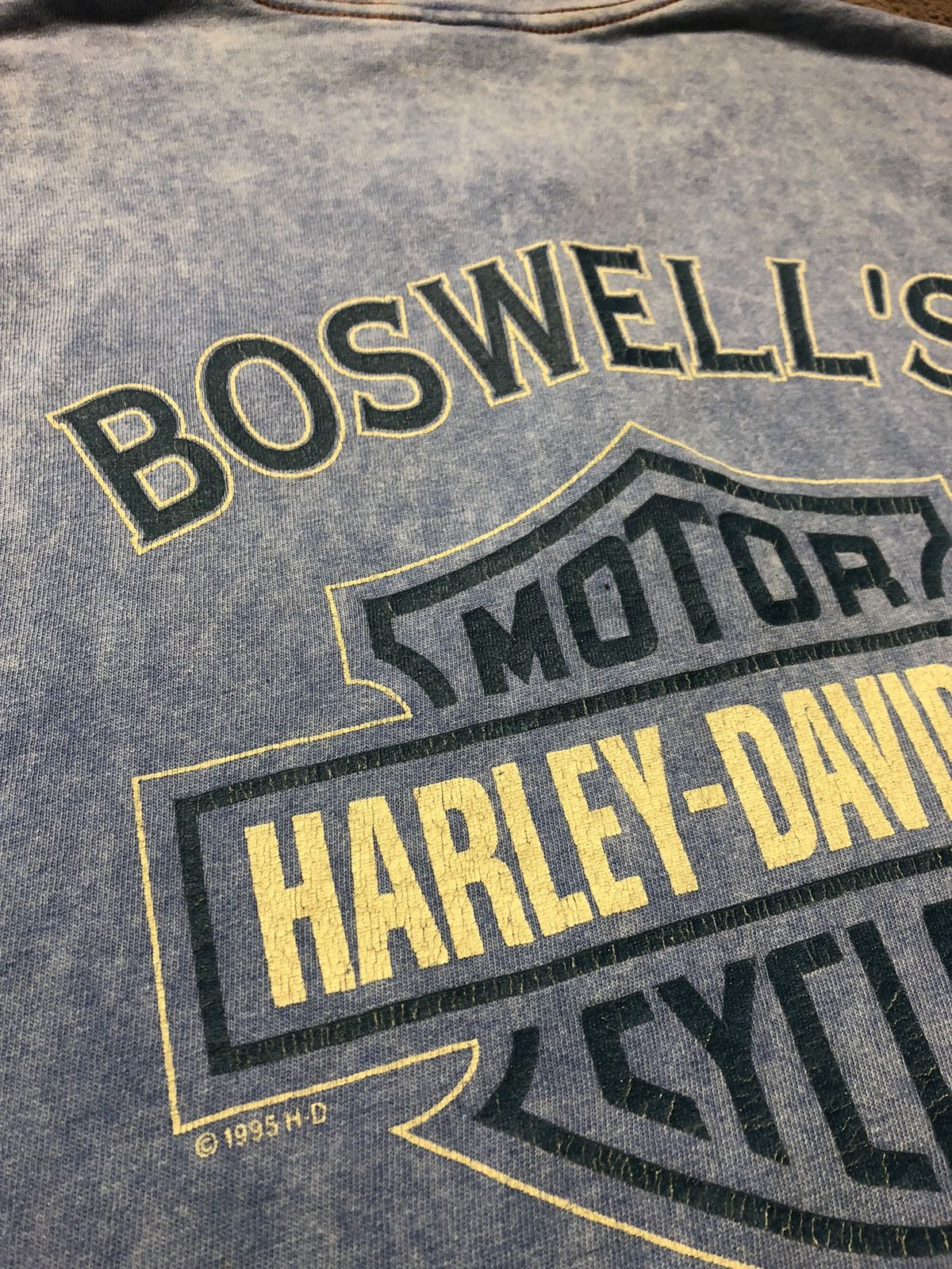 Harley Davidson × Vintage Vintage 90’s Harley Davidson Motorcycle Boswell’s Nashville Size US L / EU 52-54 / 3 - 8 Thumbnail
