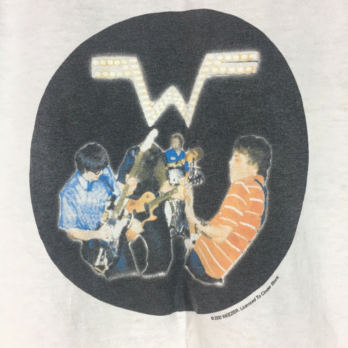 Band Tees Vintage Y2K Weezer band distress t shirt Size US L / EU 52-54 / 3 - 4 Thumbnail