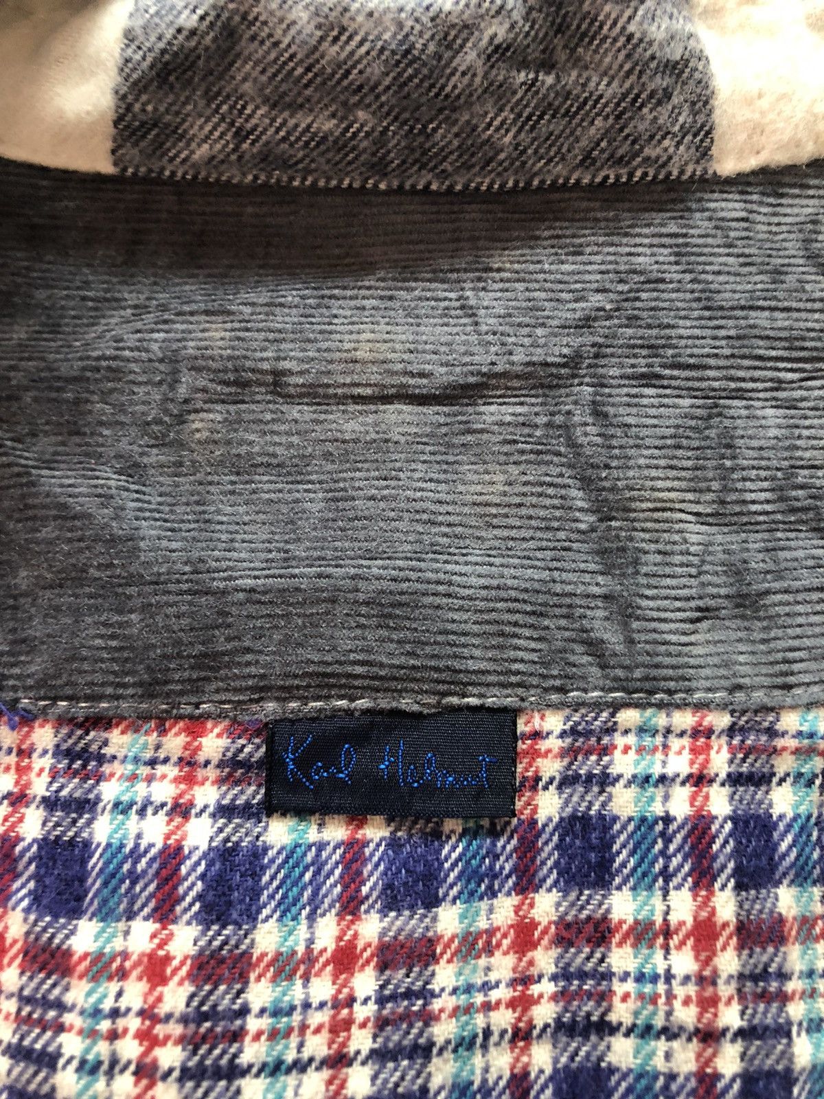 Karl Helmut KARL HELMUT Shirt Flannel Hoodie Patchwork Pink House Lang Size US L / EU 52-54 / 3 - 8 Thumbnail