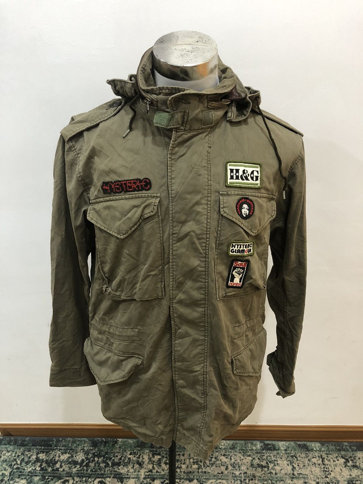 Hysteric Glamour Vintage Hysteric Glamour Army Punk Parka Jacket Patchwork Size US L / EU 52-54 / 3 - 23 Thumbnail