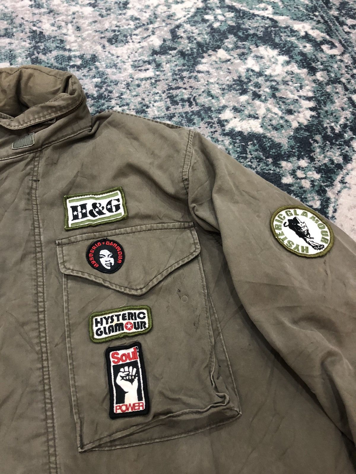 Hysteric Glamour Vintage Hysteric Glamour Army Punk Parka Jacket Patchwork Size US L / EU 52-54 / 3 - 4 Thumbnail