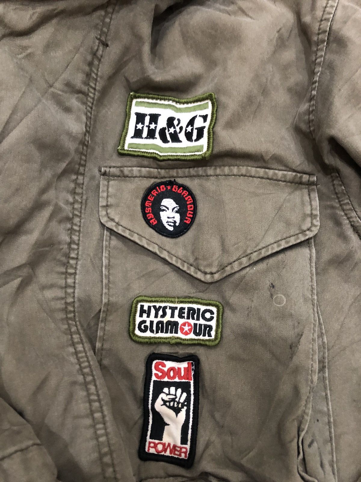 Hysteric Glamour Vintage Hysteric Glamour Army Punk Parka Jacket Patchwork Size US L / EU 52-54 / 3 - 14 Thumbnail