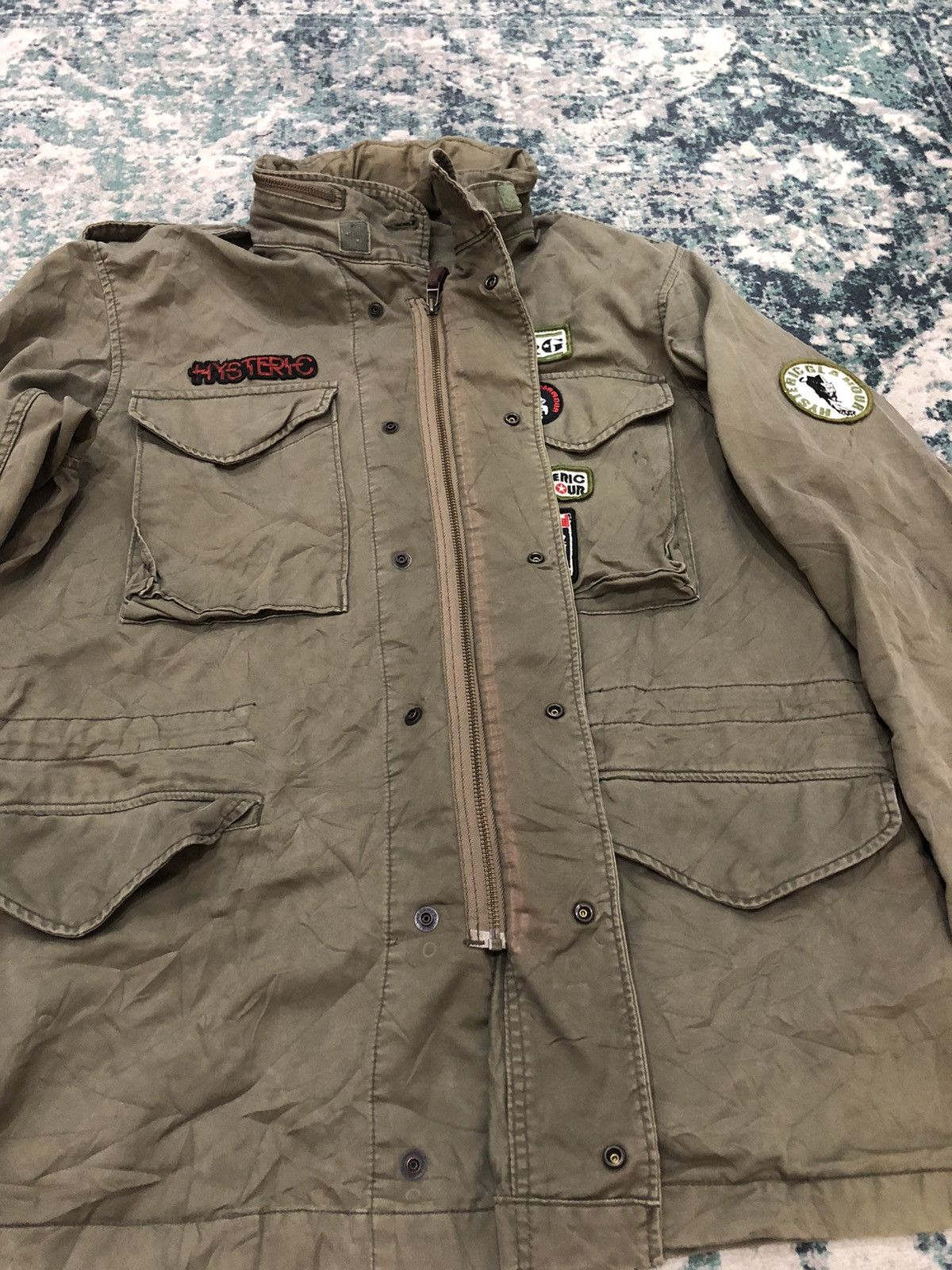Hysteric Glamour Vintage Hysteric Glamour Army Punk Parka Jacket Patchwork Size US L / EU 52-54 / 3 - 7 Thumbnail