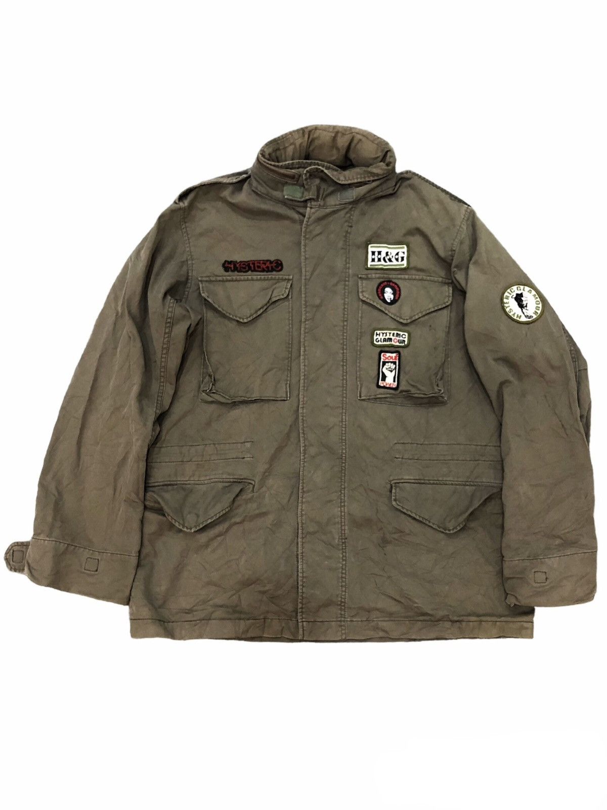 Hysteric Glamour Vintage Hysteric Glamour Army Punk Parka Jacket Patchwork Size US L / EU 52-54 / 3 - 2 Thumbnail