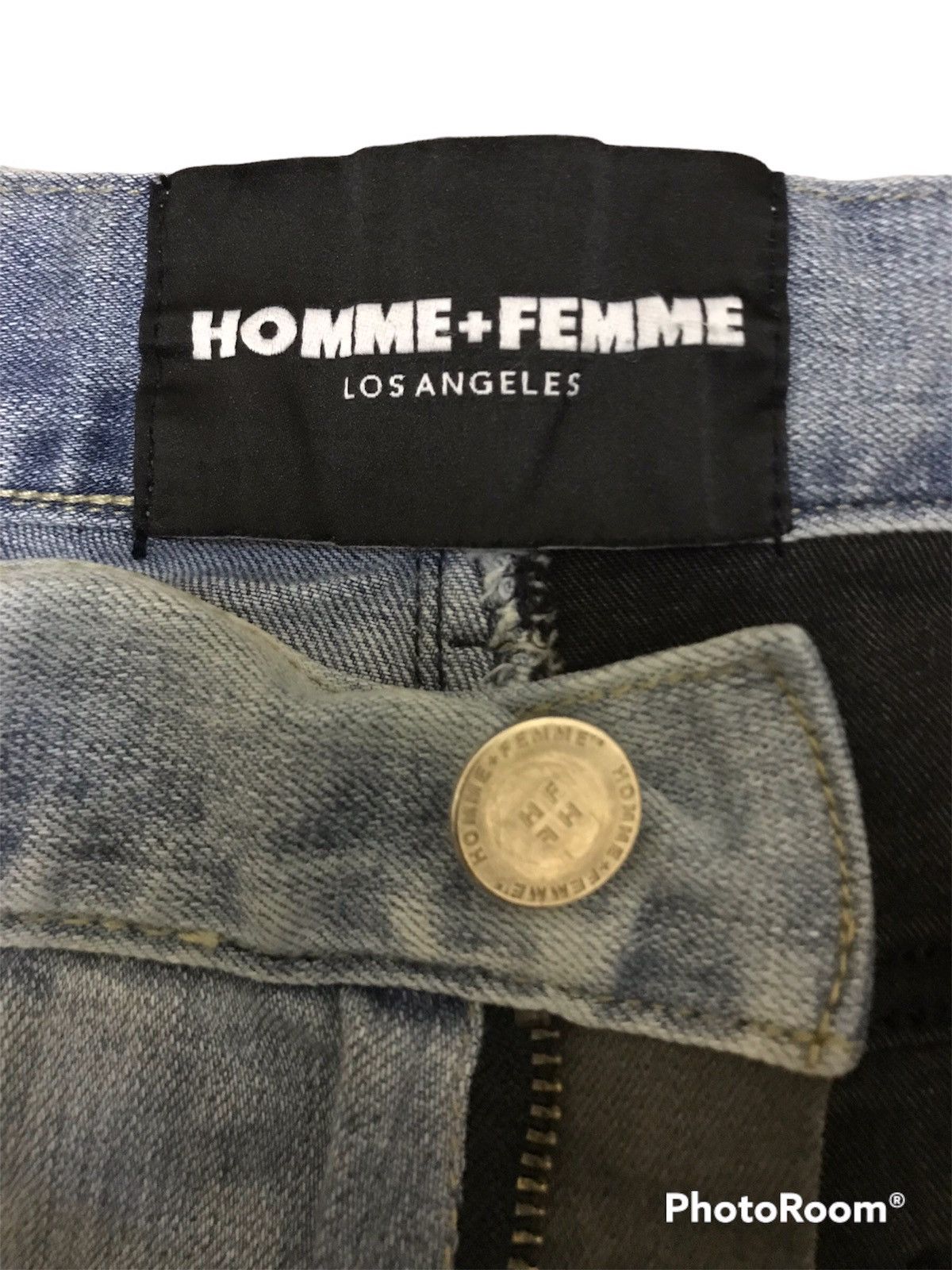 Homme + Femme La ⚡️Vintage Homme + femme trademark denim two tone jeans Size US 42 / EU 58 - 6 Thumbnail