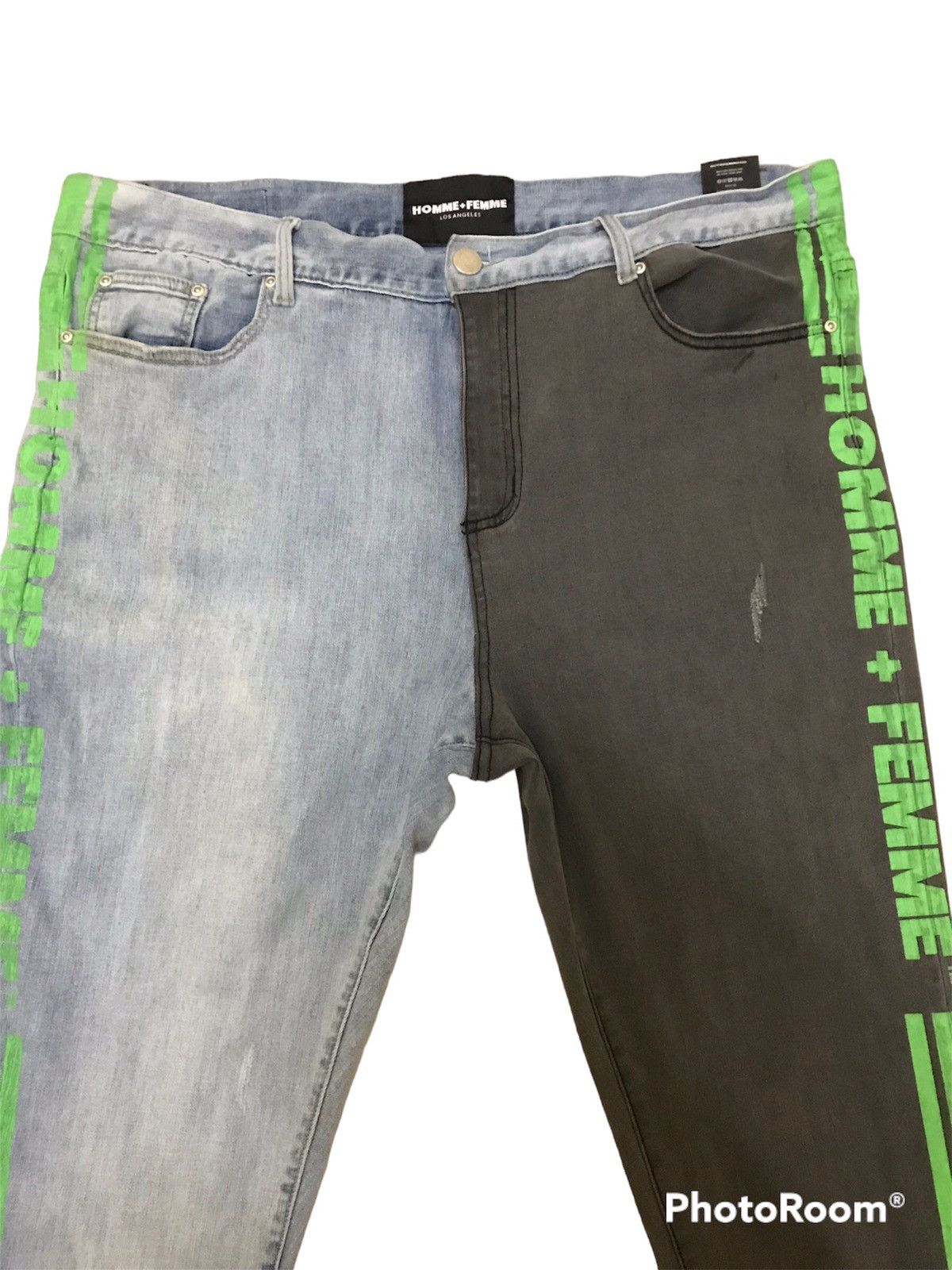 Homme + Femme La ⚡️Vintage Homme + femme trademark denim two tone jeans Size US 42 / EU 58 - 5 Thumbnail