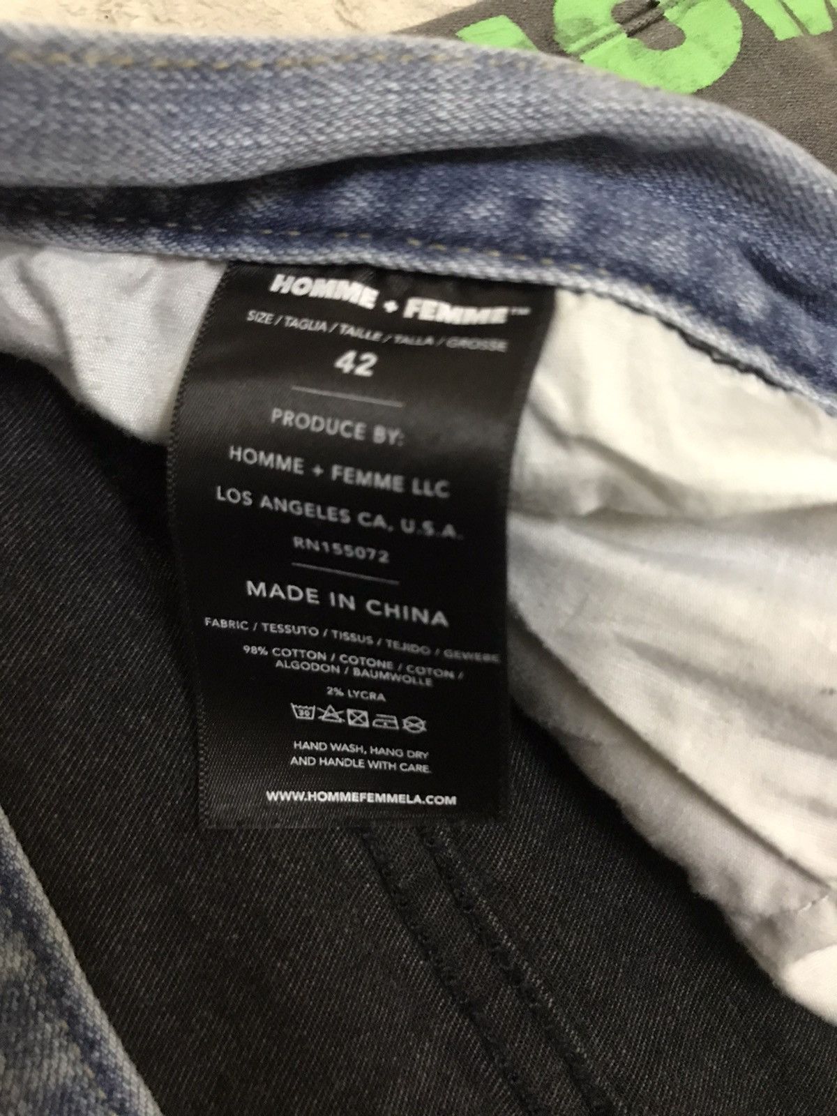 Homme + Femme La ⚡️Vintage Homme + femme trademark denim two tone jeans Size US 42 / EU 58 - 7 Thumbnail
