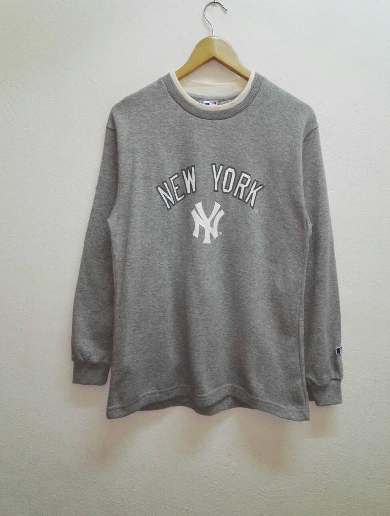 🔥Rare🔥 MLB New York Sweatshirt Relaxing Wear Big Logo (C8)