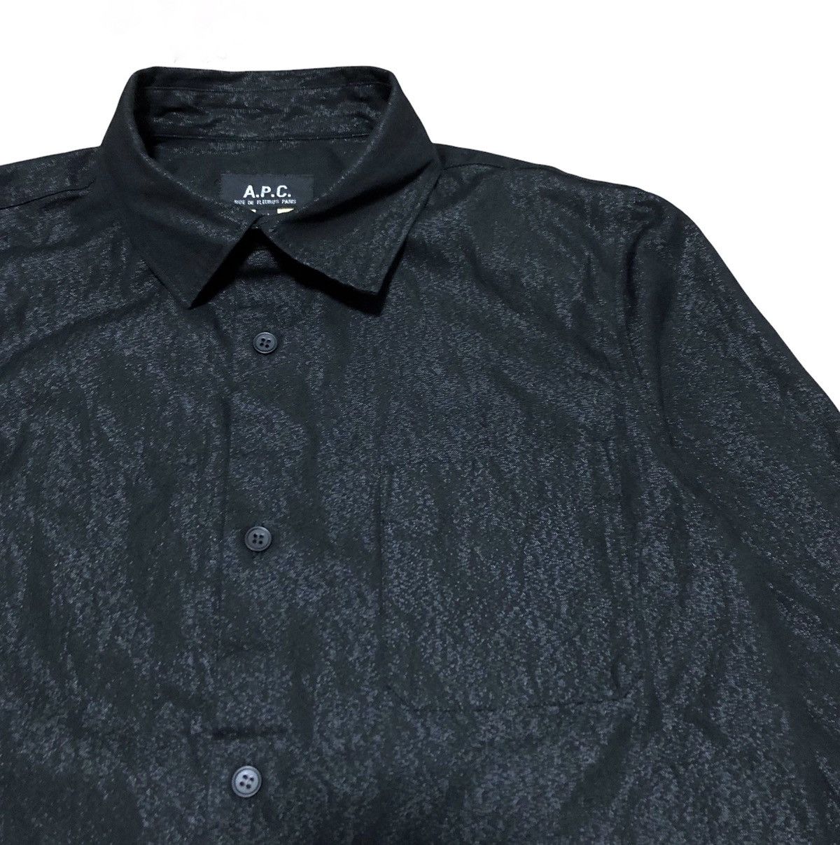 A.P.C. × Vintage A.P.C Black Charcoal Shirts Button Ups Size US M / EU 48-50 / 2 - 2 Thumbnail