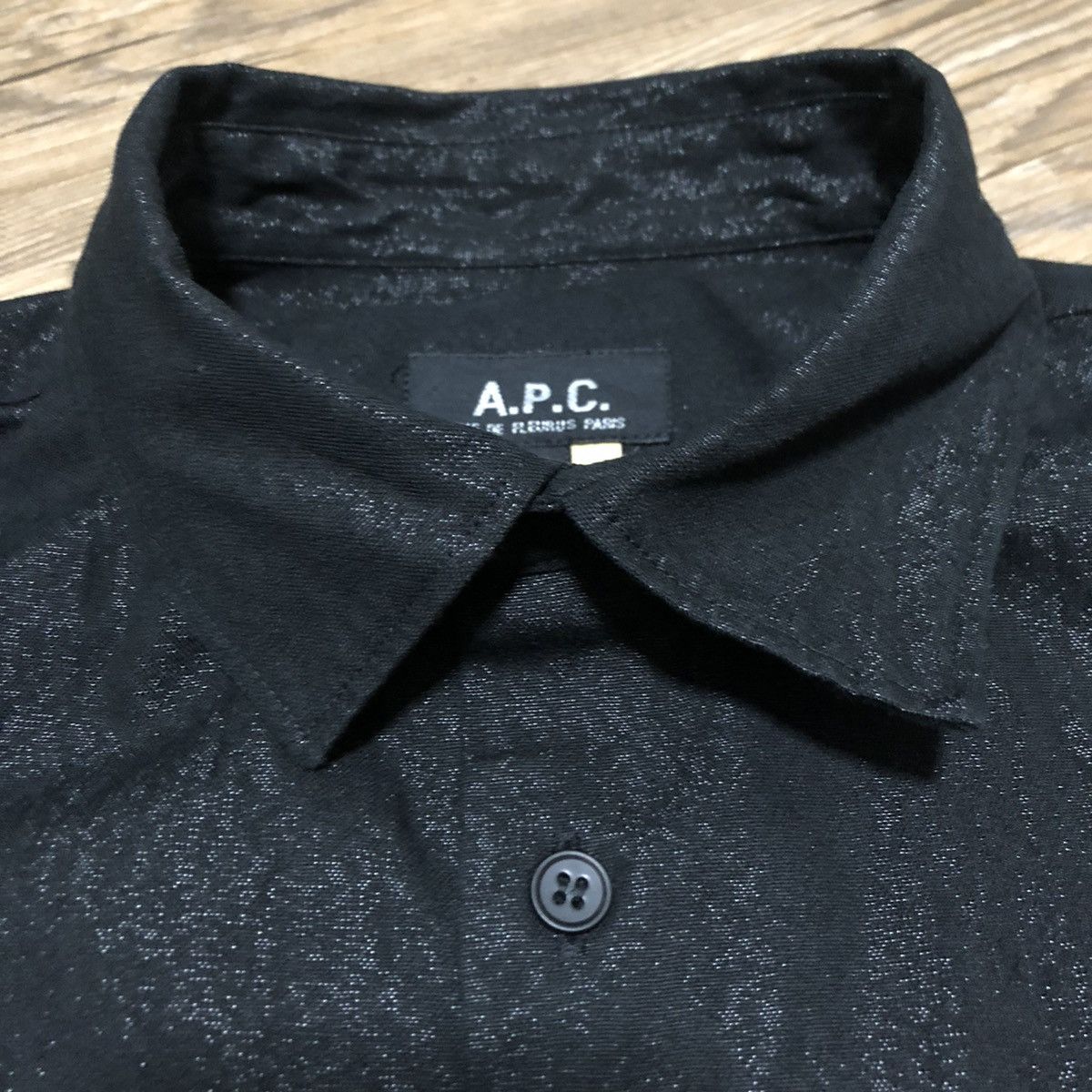 A.P.C. × Vintage A.P.C Black Charcoal Shirts Button Ups Size US M / EU 48-50 / 2 - 3 Thumbnail