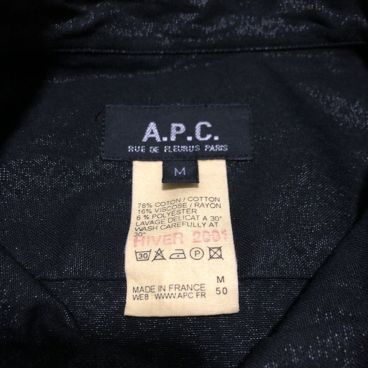 A.P.C. × Vintage A.P.C Black Charcoal Shirts Button Ups Size US M / EU 48-50 / 2 - 4 Thumbnail
