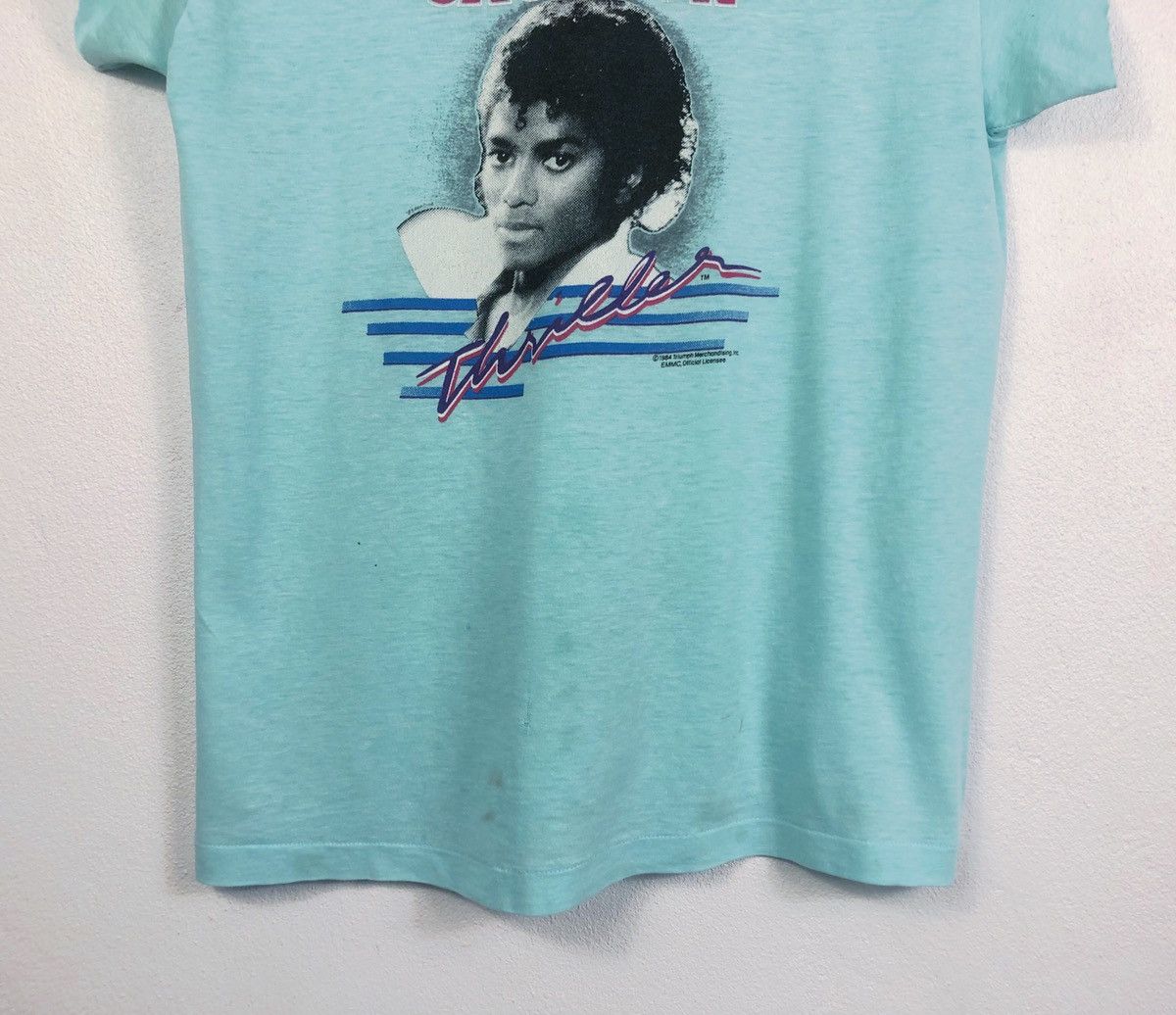 Band Tees × Michael Jackson × Vintage Rare Vintage 1984 Michael Jackson Thriller Cropped Tee Size M / US 6-8 / IT 42-44 - 5 Thumbnail