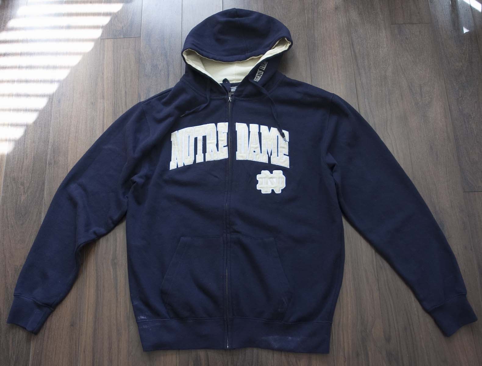NCAA × Vintage Notre Dame Fighting Irish Hoodie Stadium Athletics Size M Size US M / EU 48-50 / 2 - 1 Thumbnail