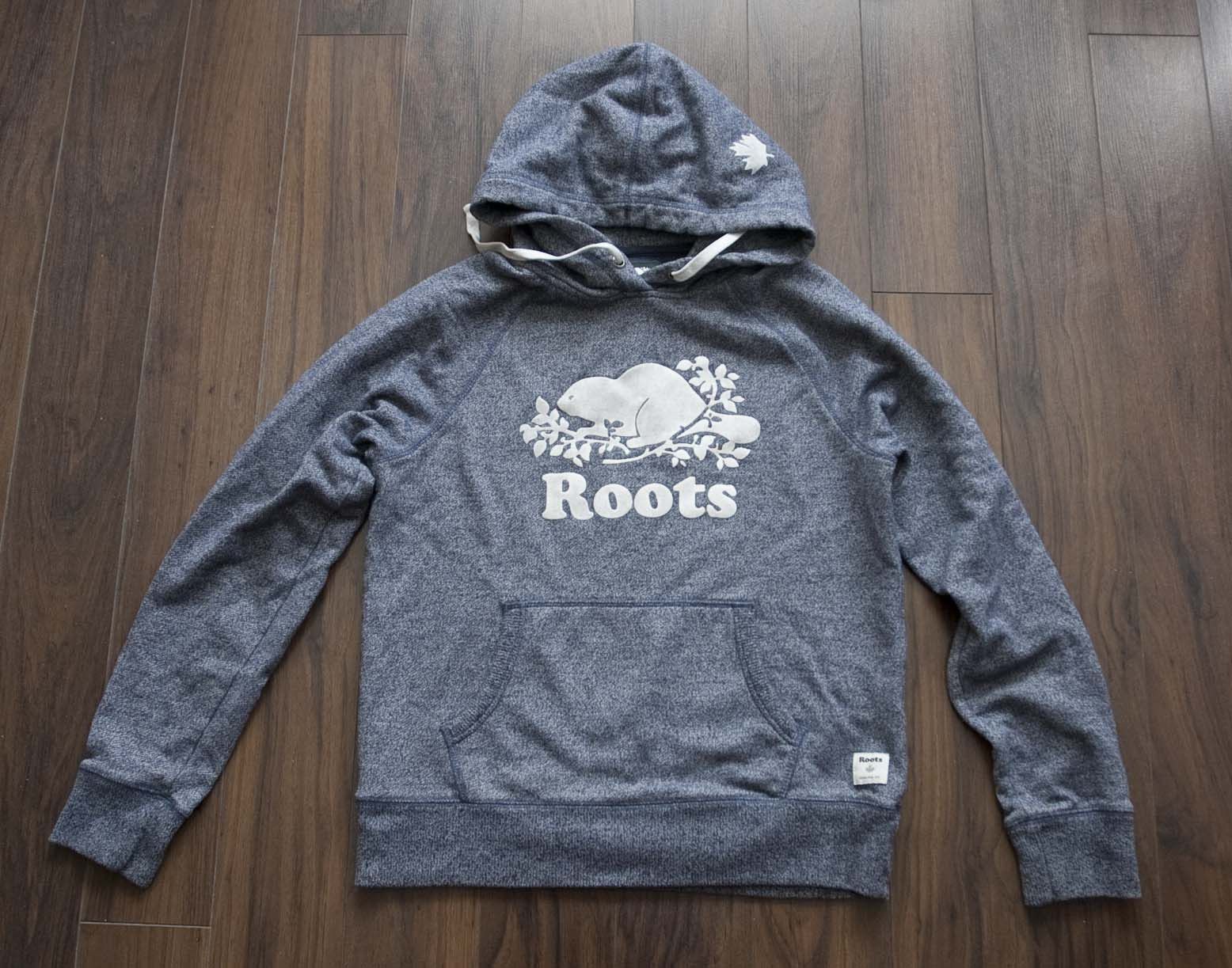 Roots Roots Canada Hoodie Blue / Gray Salt & Pepper Logo Size S | Grailed