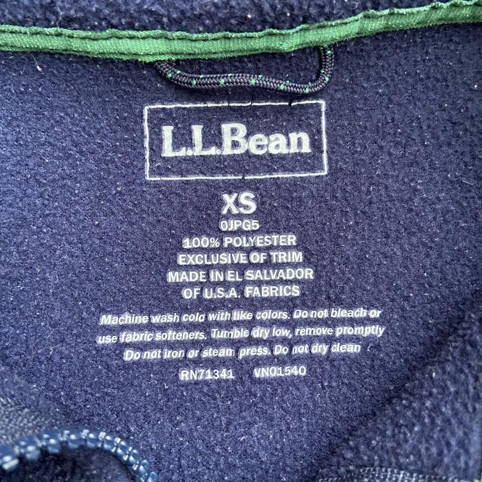 L.L. Bean Navy Blue L.L. Bean Fleece Jacket Size US XS / EU 42 / 0 - 3 Thumbnail