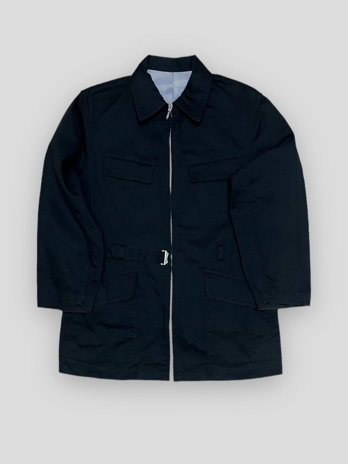 image of Send Offer 90's Men Bigi Four Pocket Jacket With Belt Japan in Black (Size Medium)