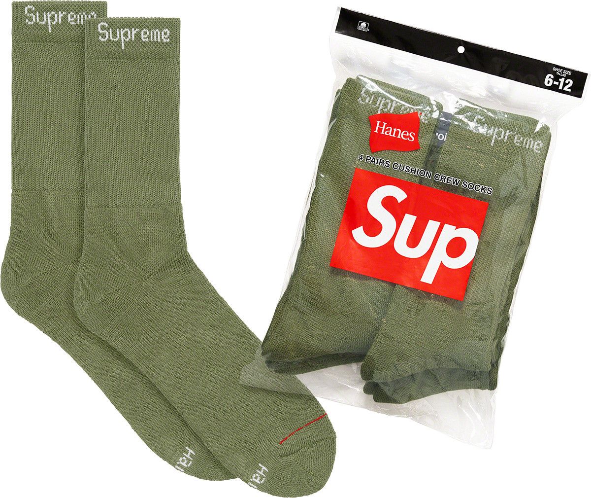 Supreme Hanes Socks (4 pack Sealed)