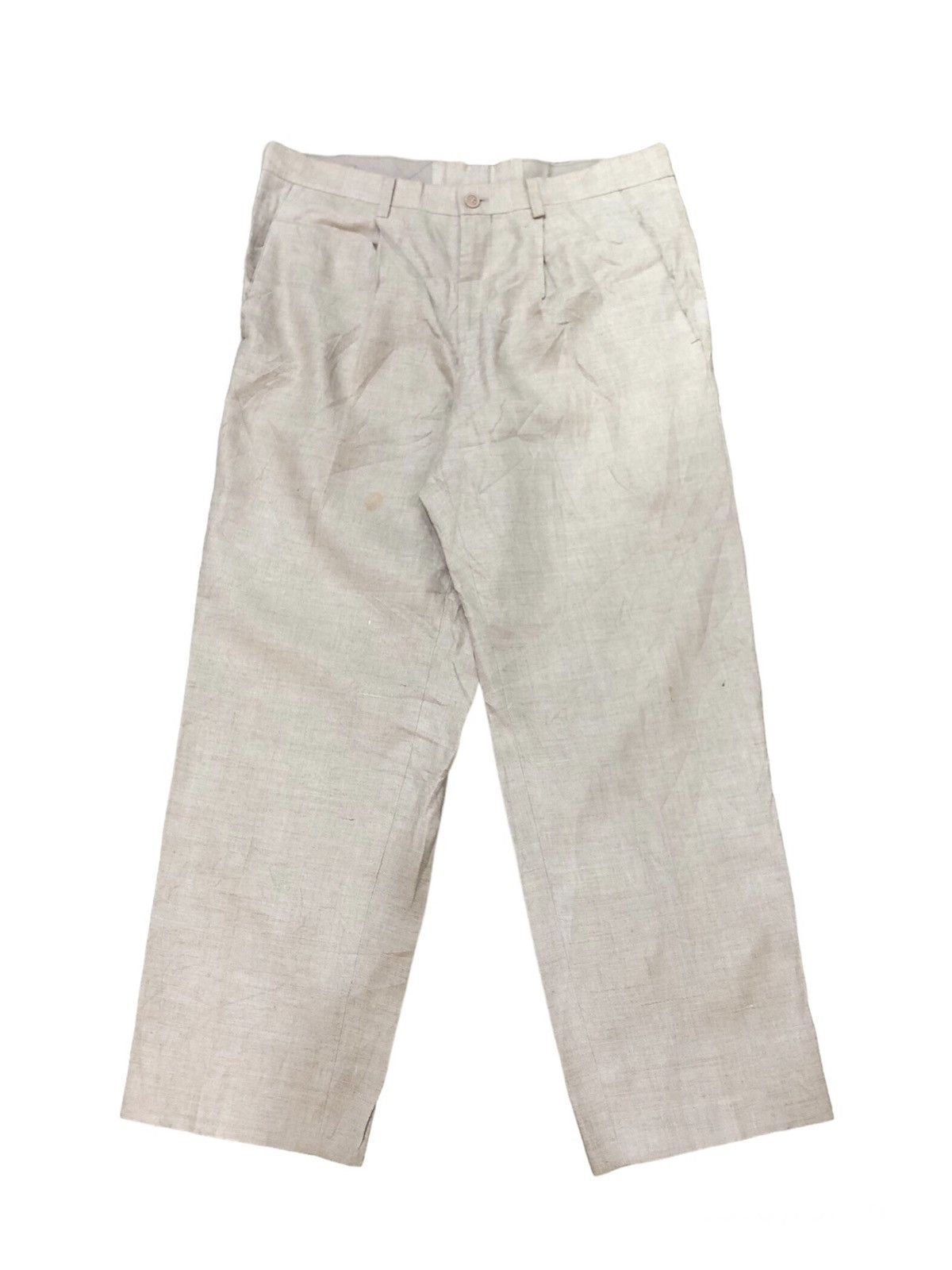 Issey Miyake Vintage 80’s Issey Miyake Men 100% Hemp Casual Pants Size US 34 / EU 50 - 1 Thumbnail